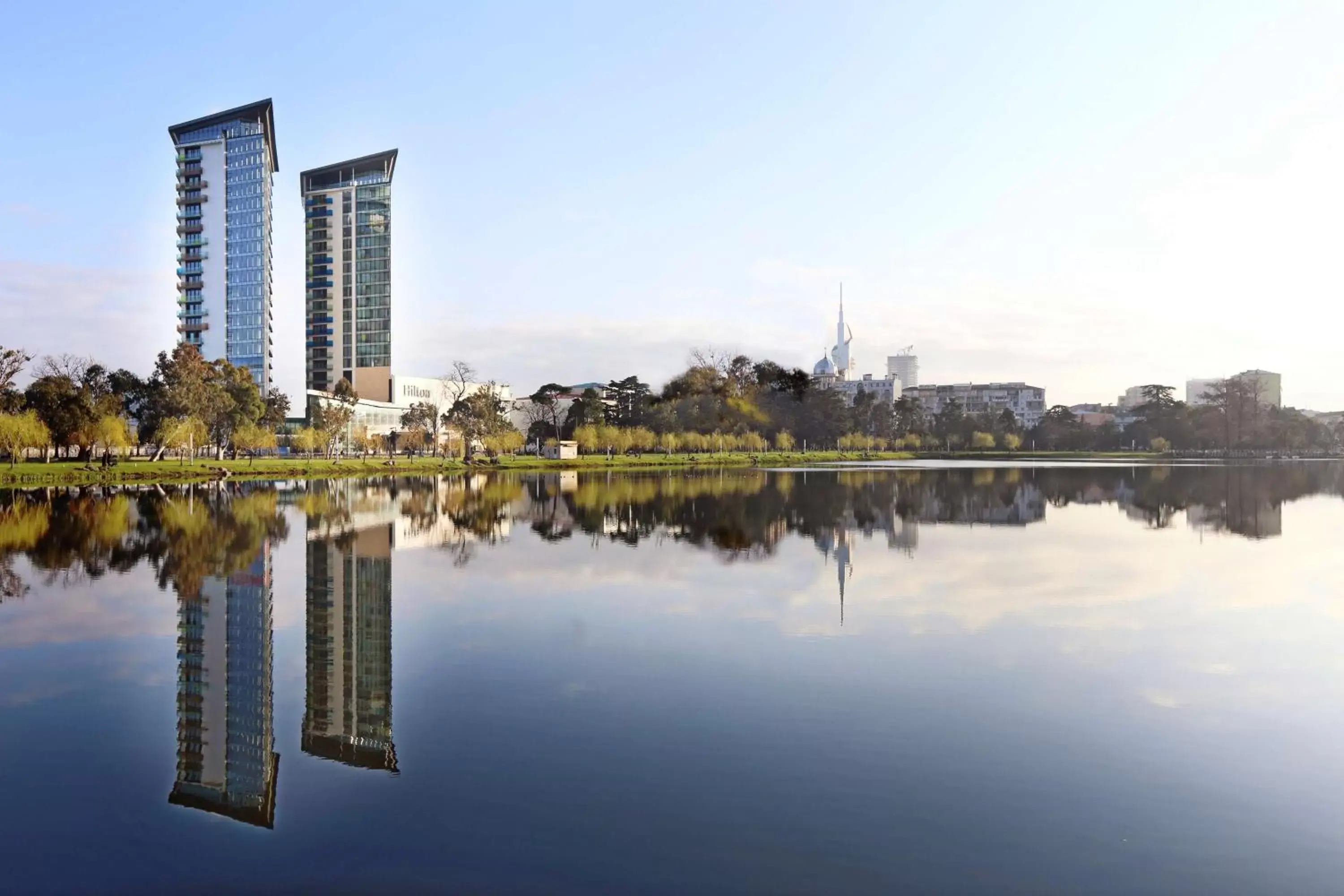 Property building, Swimming Pool in Hilton Batumi