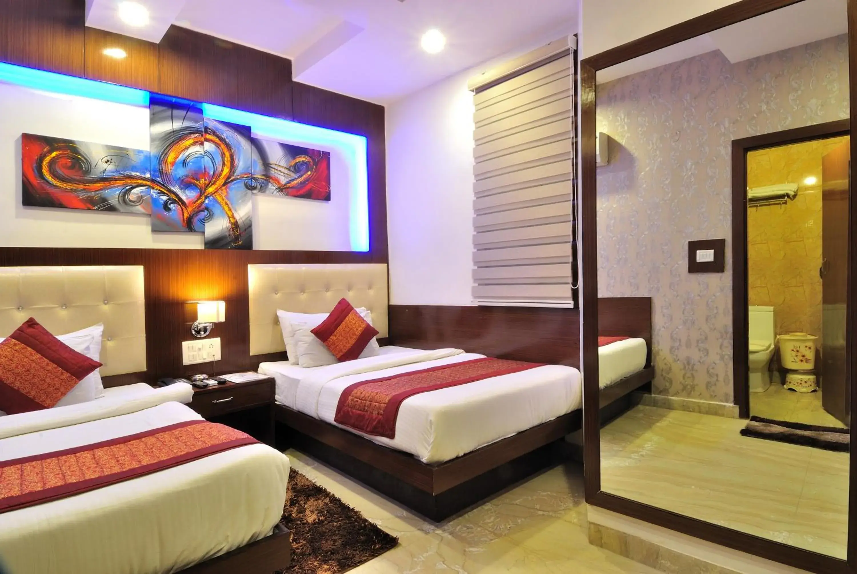 Bedroom, Bed in Hotel Nirmal Mahal by Sushant Travels