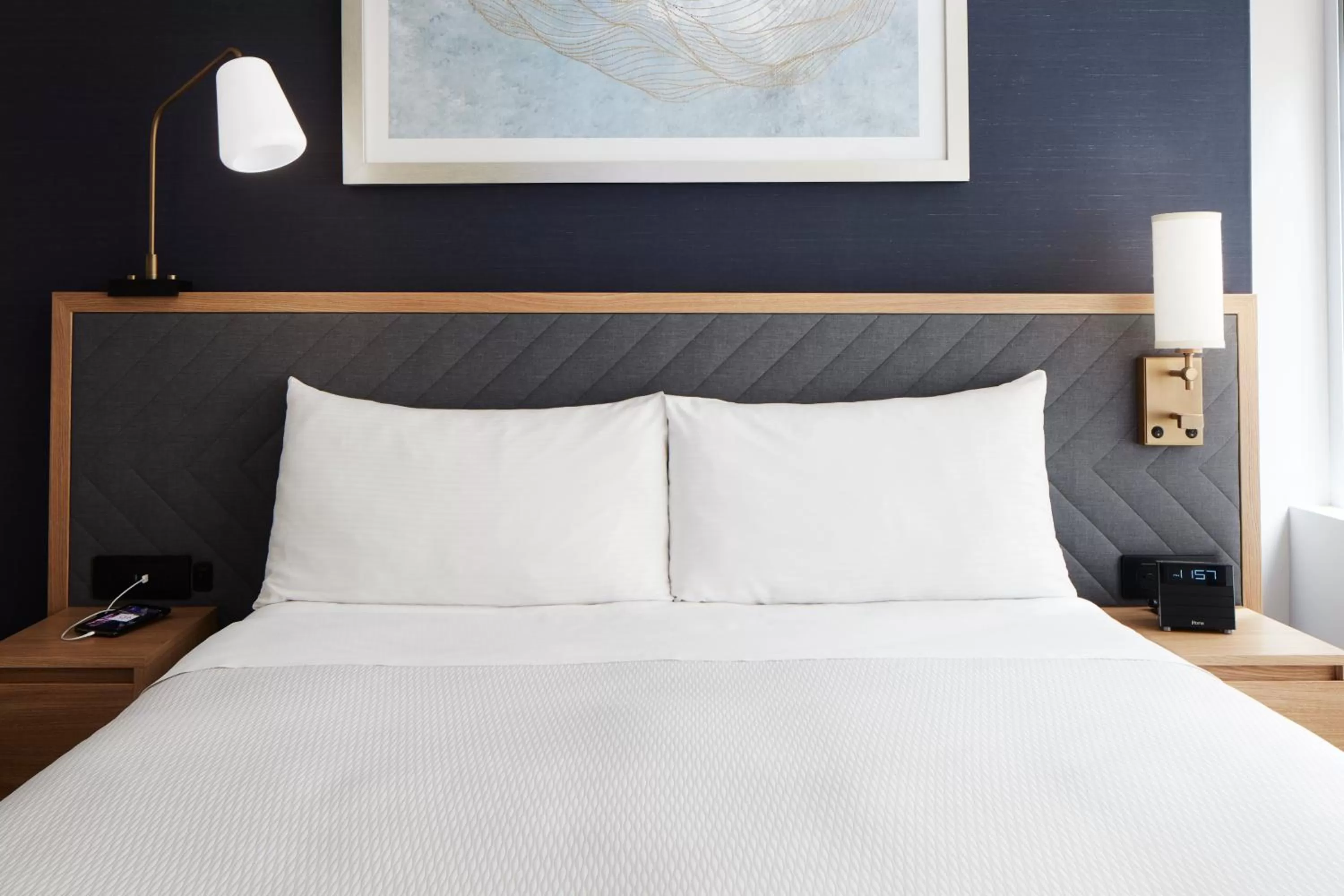 Bed in Club Quarters Hotel Times Square, New York