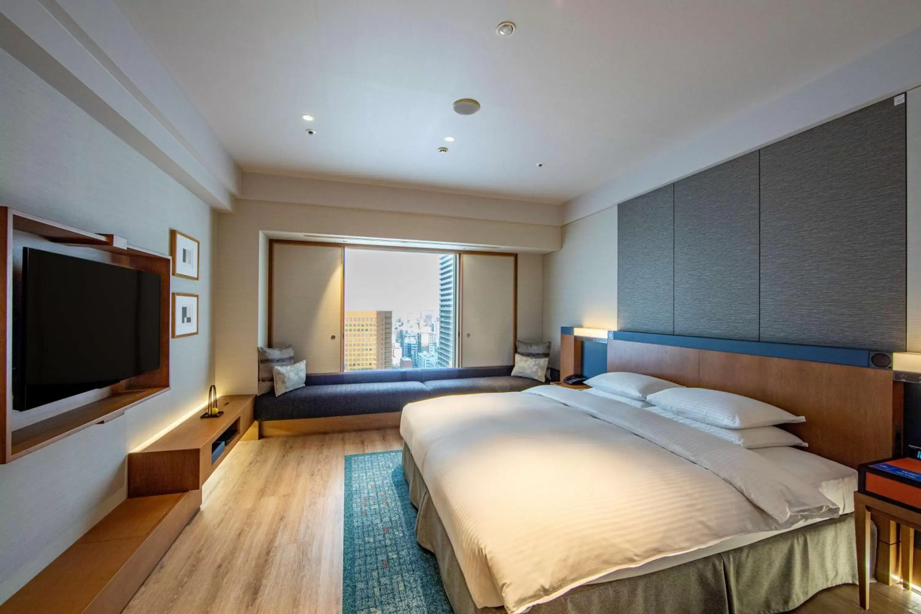 Bed in Hilton Nagoya Hotel