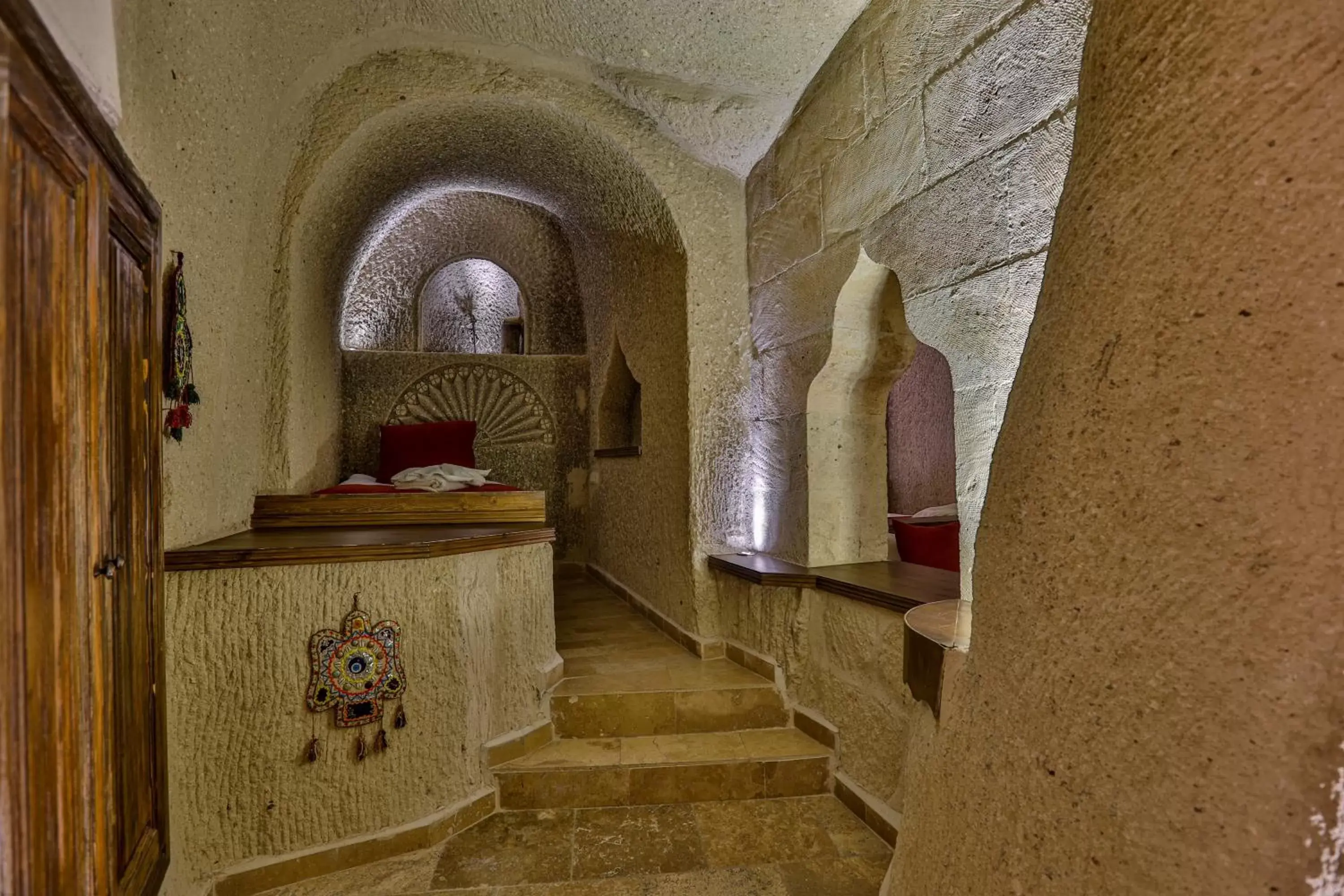 Bed in Hidden Cave Hotel