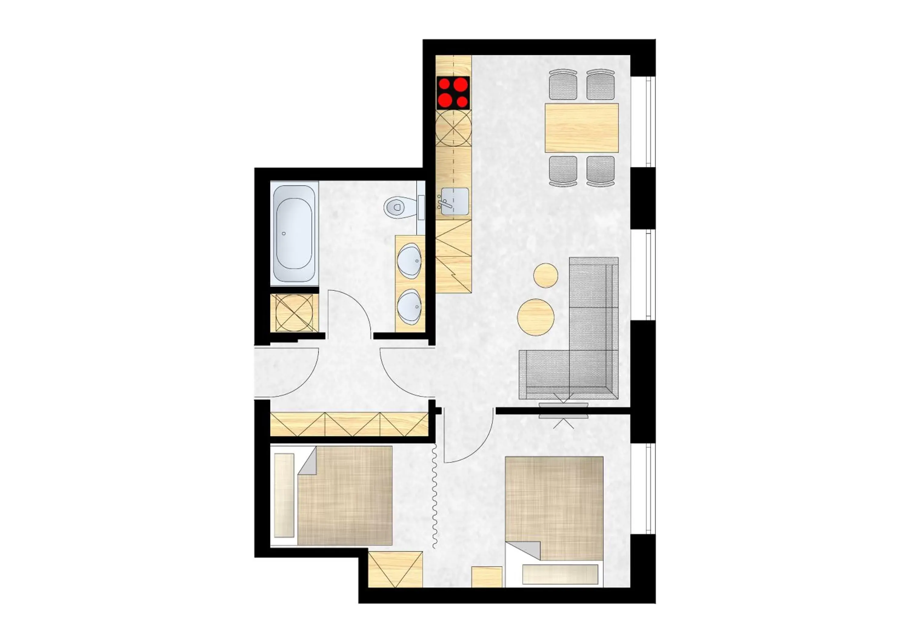 Photo of the whole room, Floor Plan in Residence Trafick