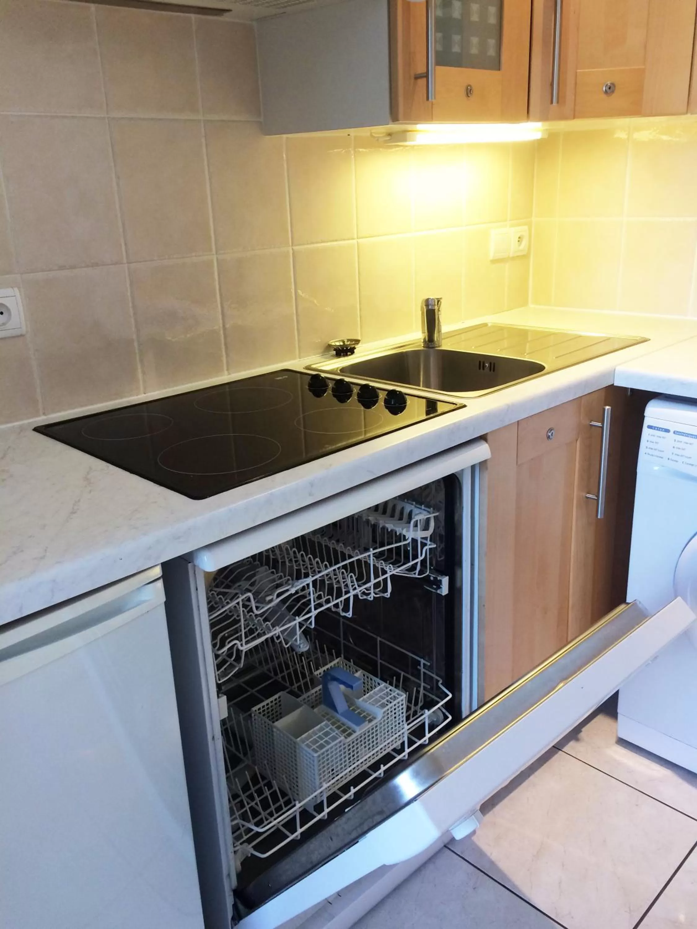 Kitchen or kitchenette in Hôtel & Appart-hôtel Olatua