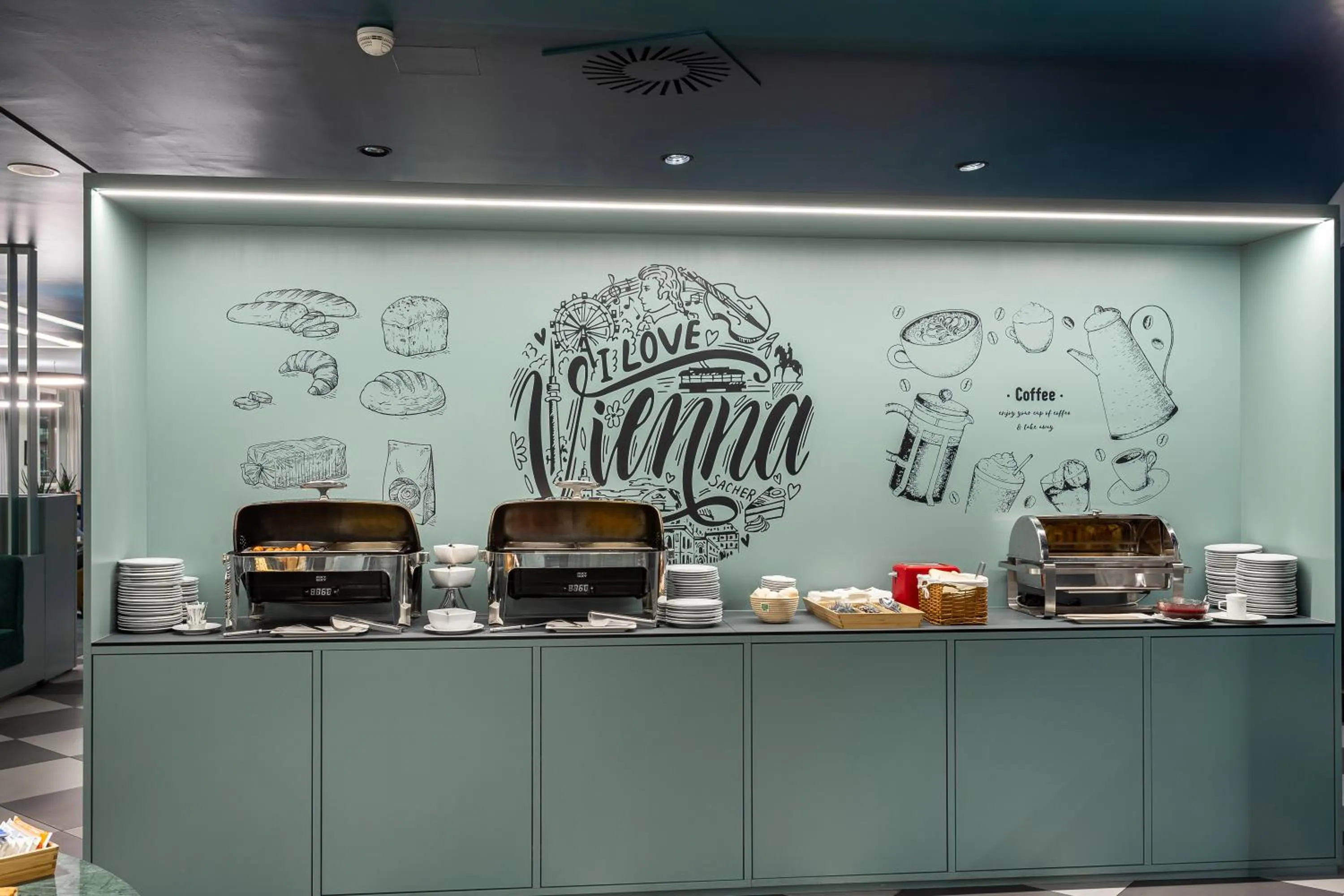 Breakfast in acom-Hotel Vienna