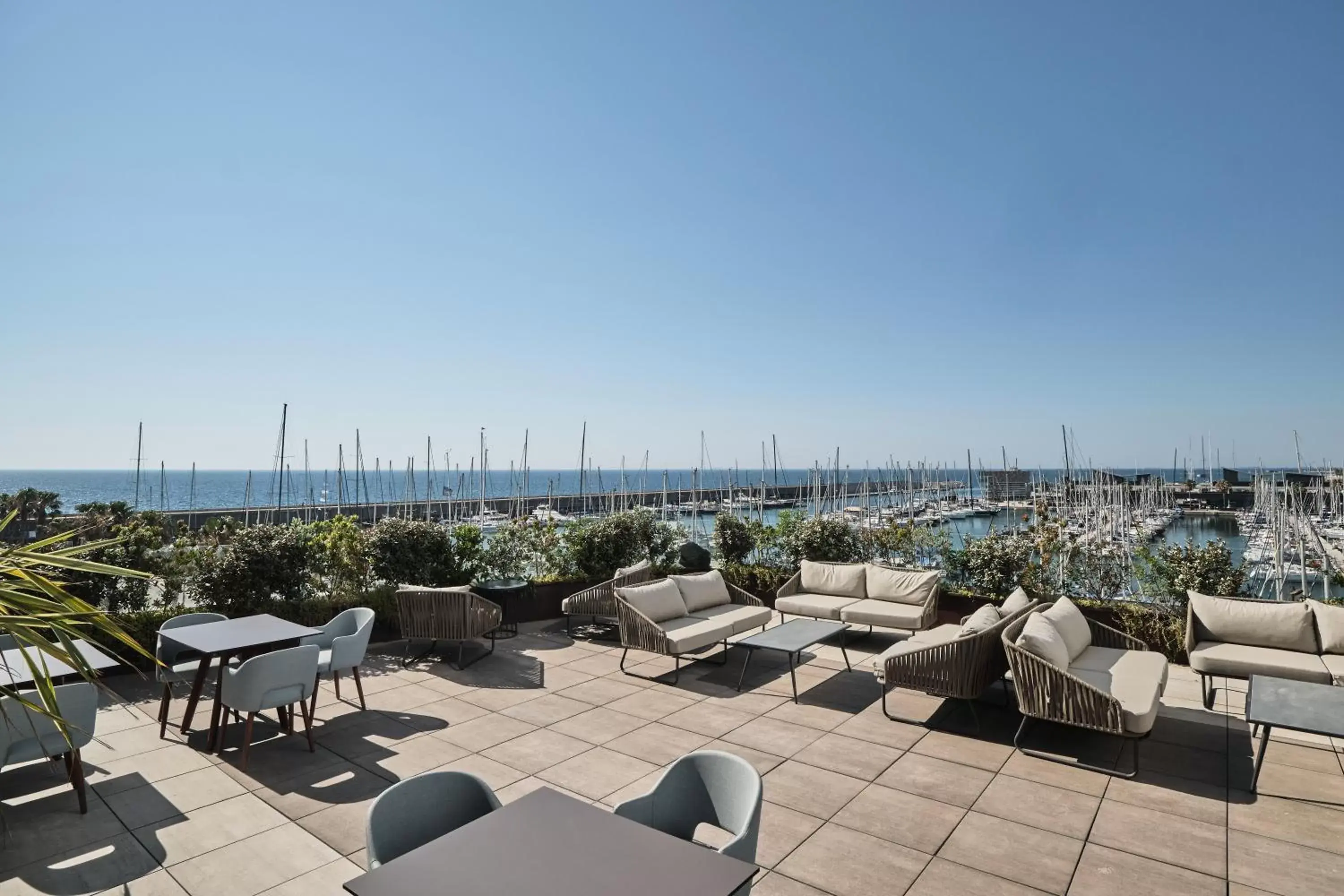 Patio in Hotel Marina Badalona