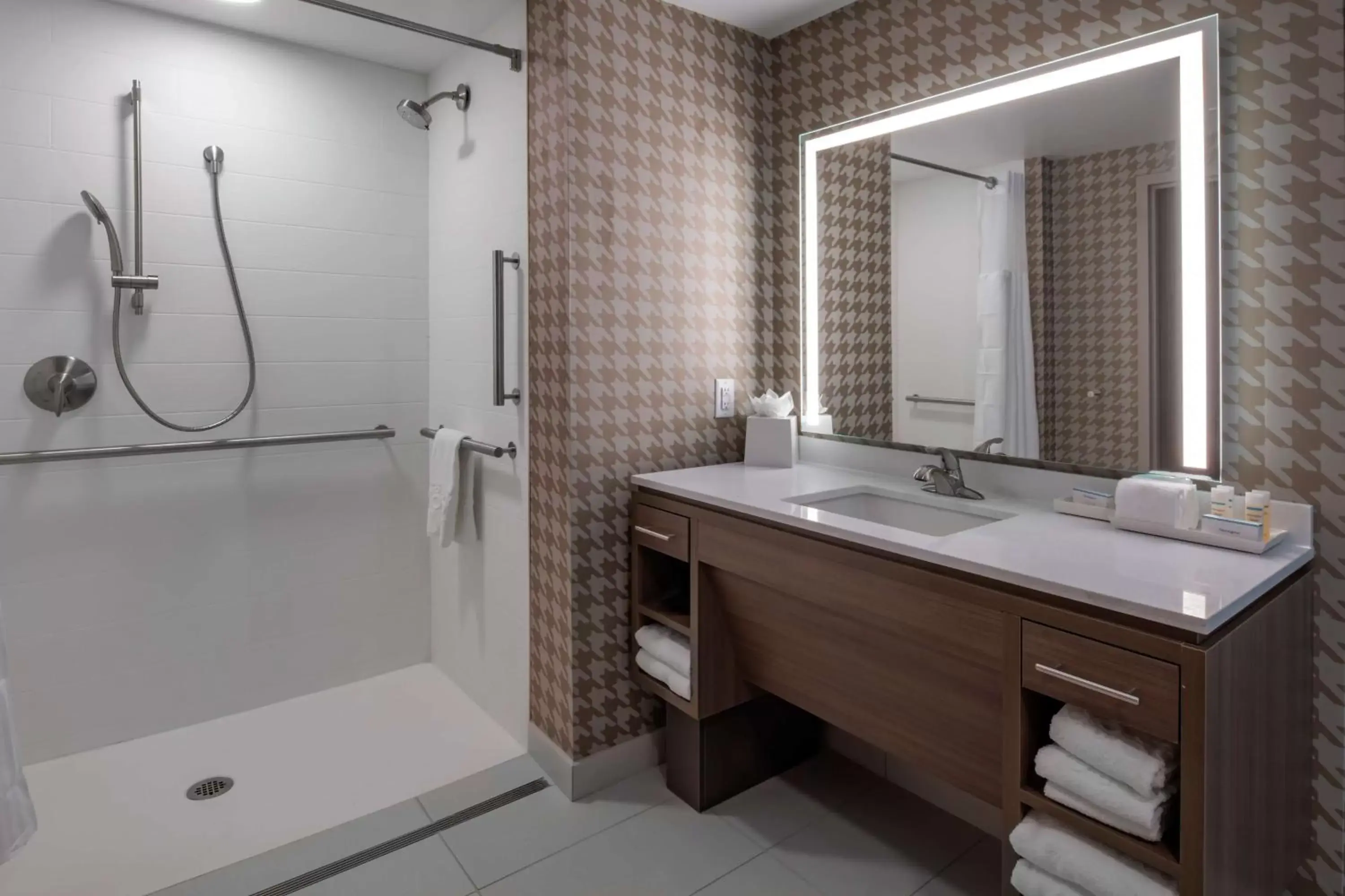 Bathroom in Home2 Suites by Hilton Omaha I-80 at 72nd Street, NE