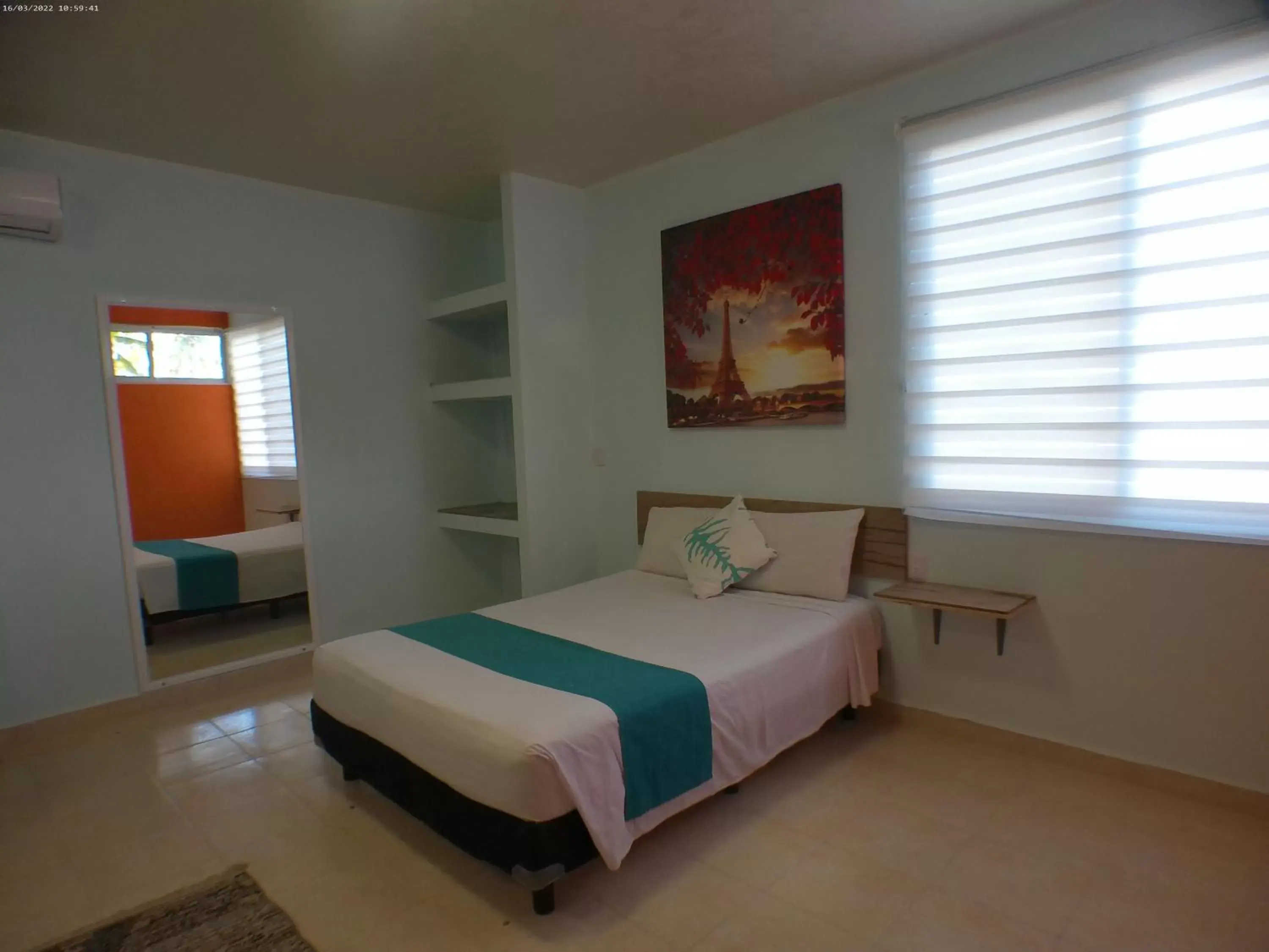 Bed in Hotel Awazul Bacalar