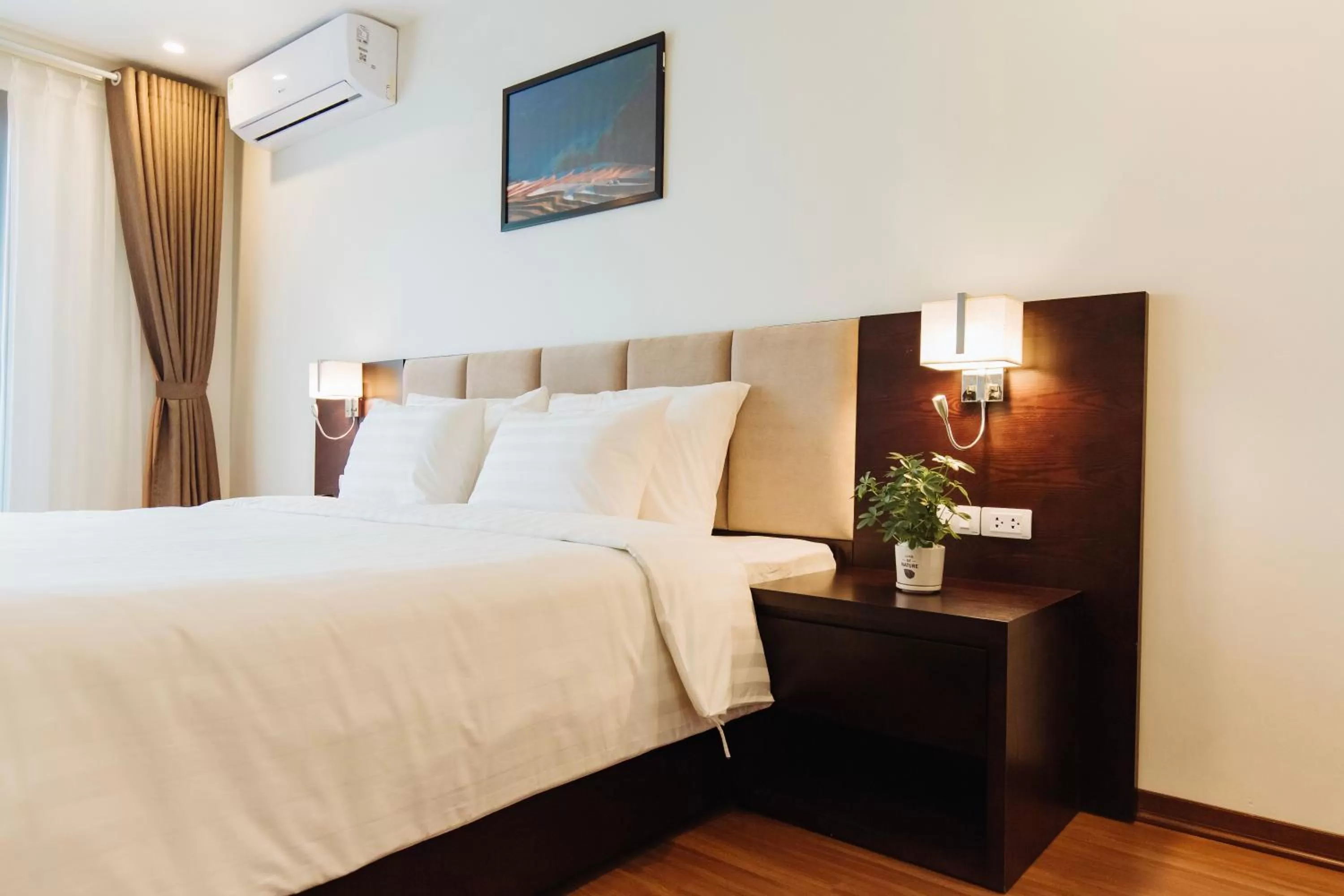 Bed in Paragon Noi bai Hotel & Pool