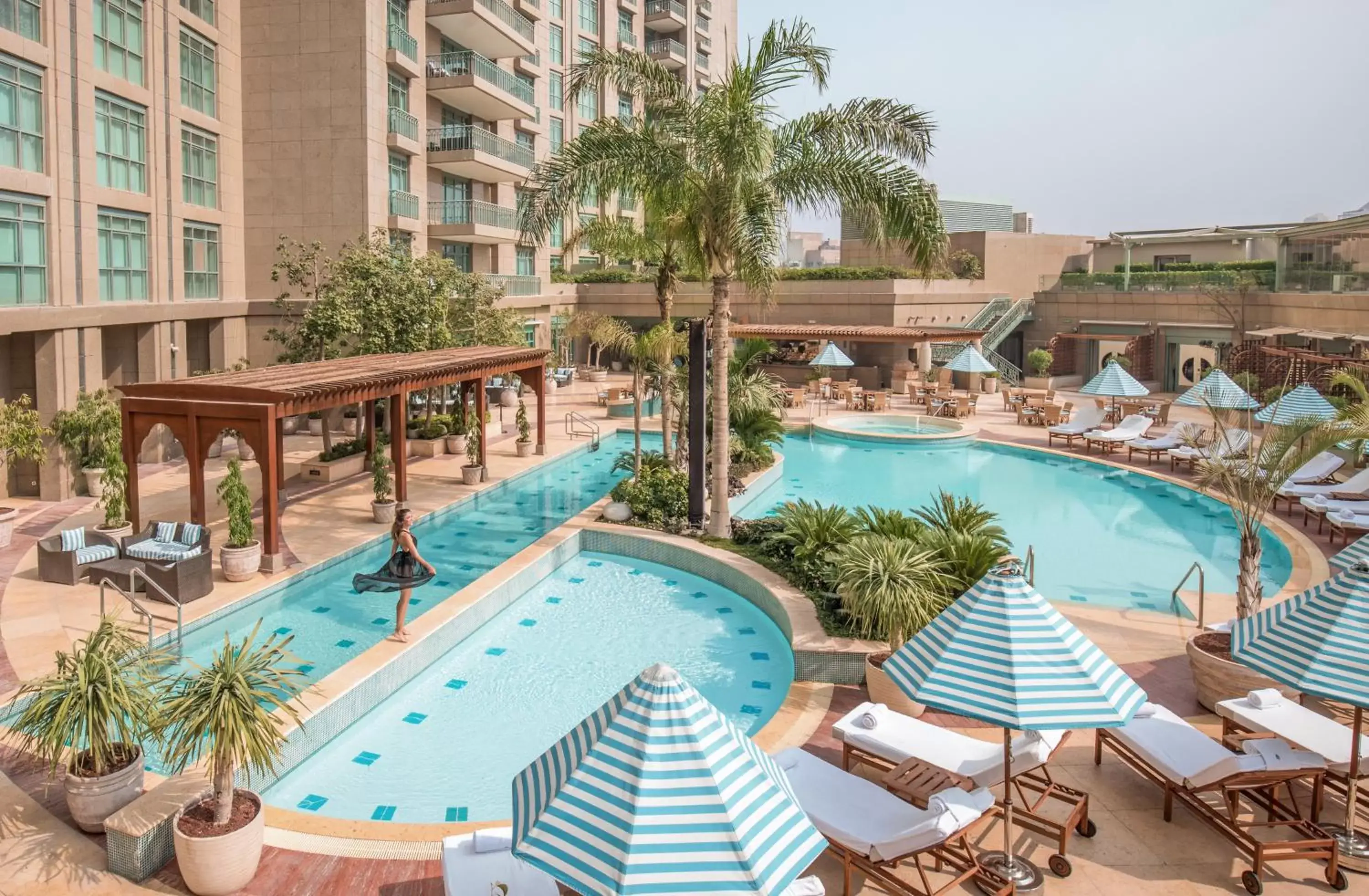 Swimming pool, Pool View in Four Seasons Hotel Cairo at Nile Plaza