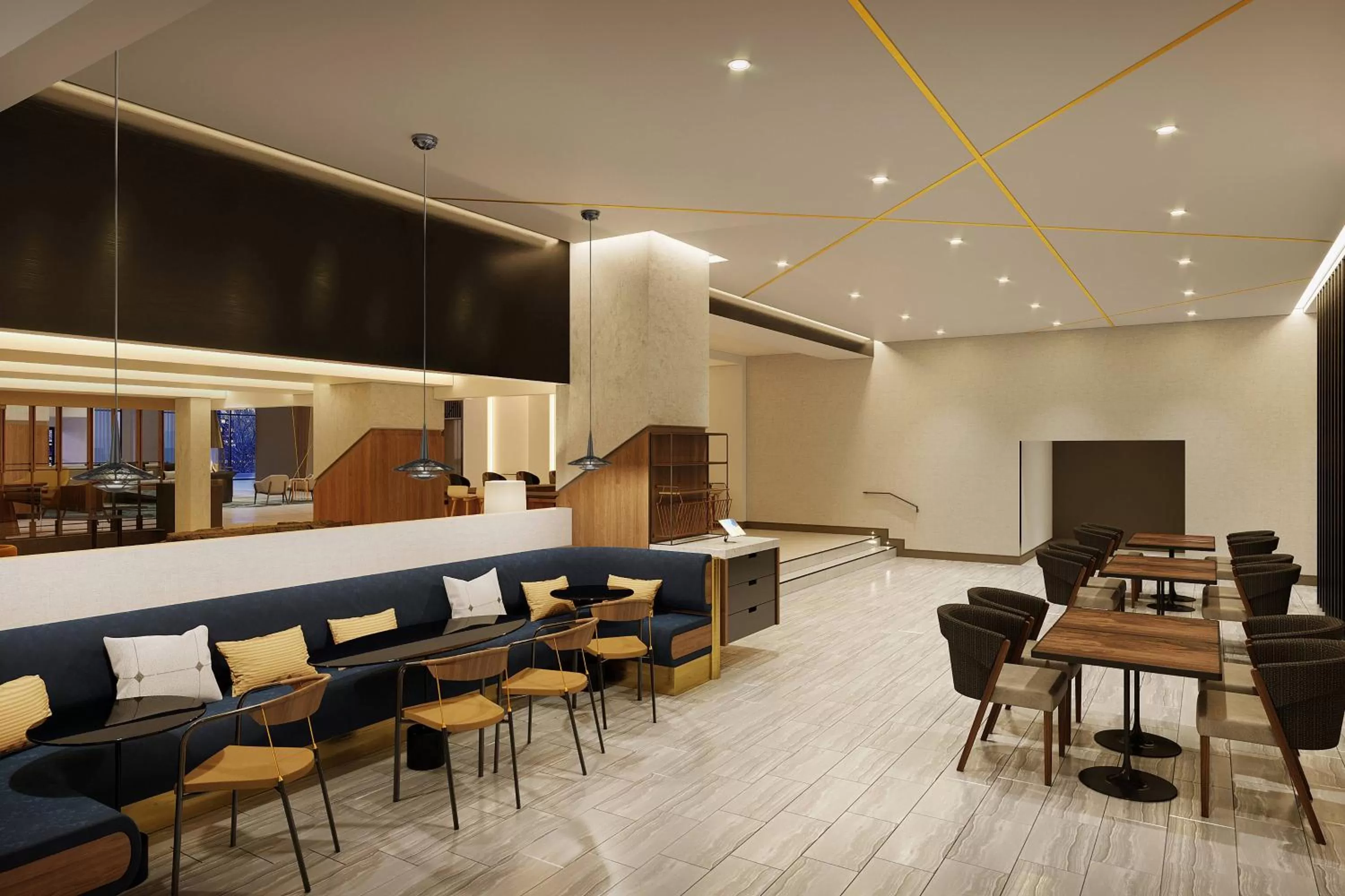 Seating area in Marriott Springfield Downtown