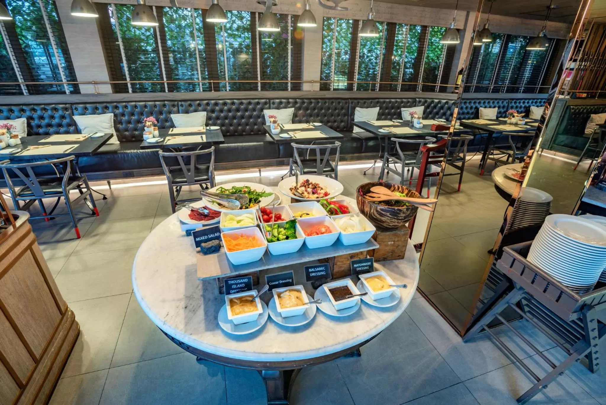 Buffet breakfast in Riva Surya Bangkok