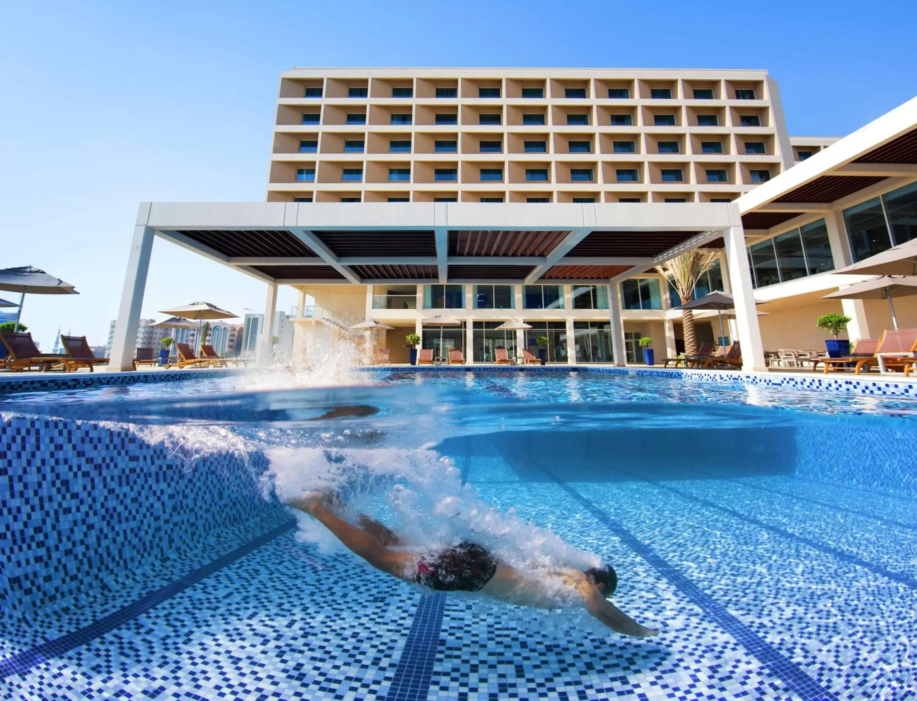 Pool view, Swimming Pool in Hilton Garden Inn Ras Al Khaimah