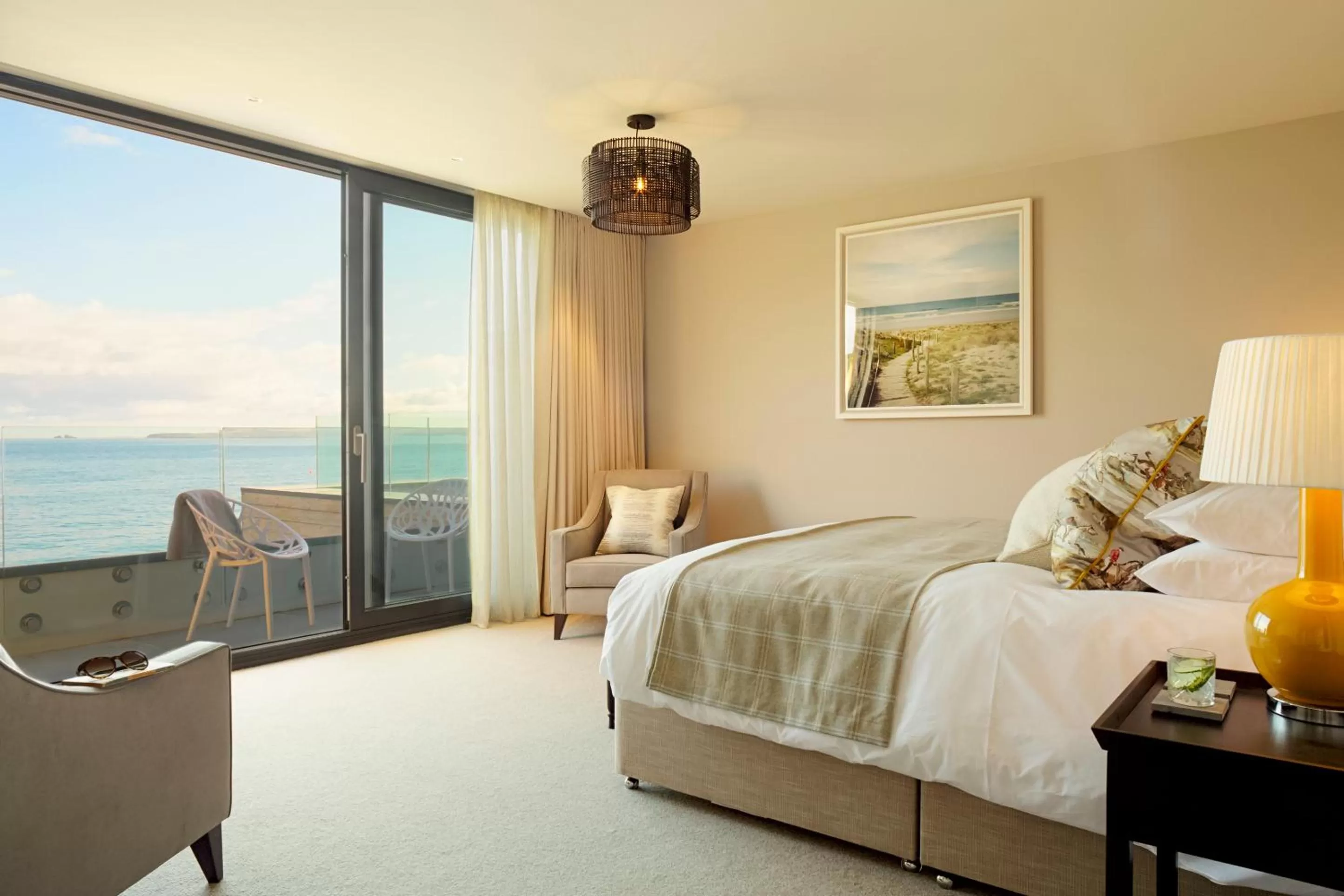 Bed in Carbis Bay and Spa Hotel