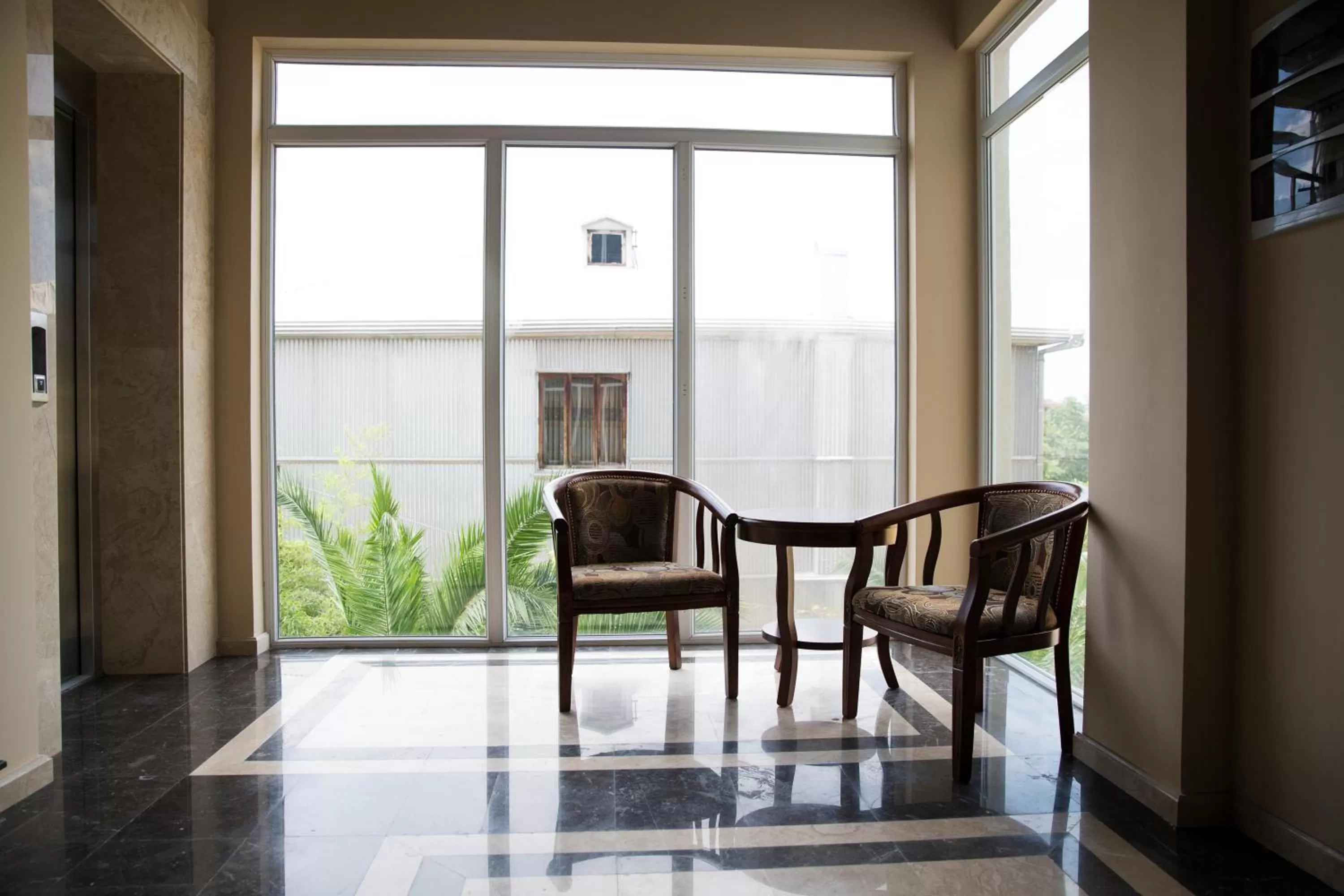 Seating area in Hotel Maria