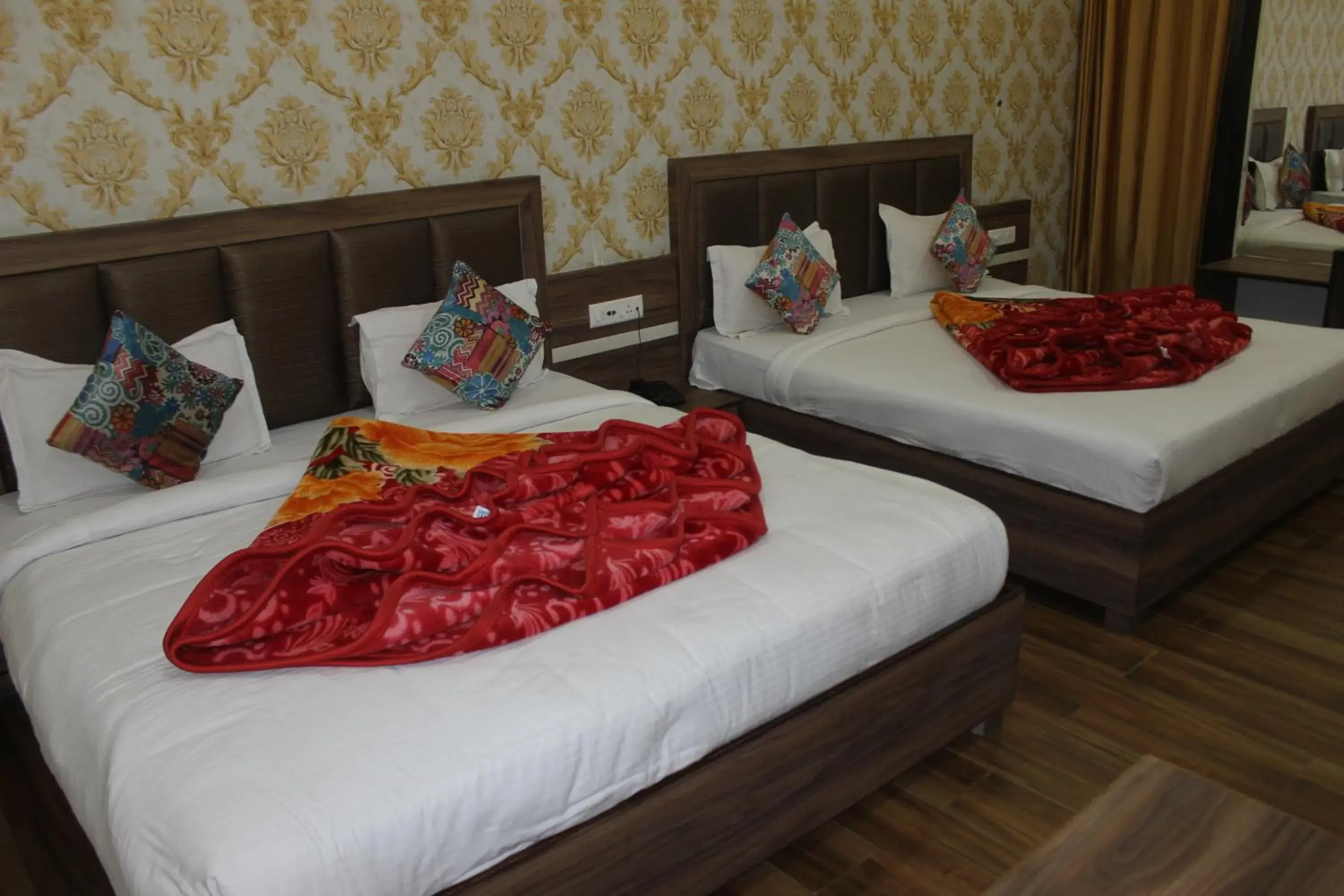 Bed in Hotel Shivaay Grand