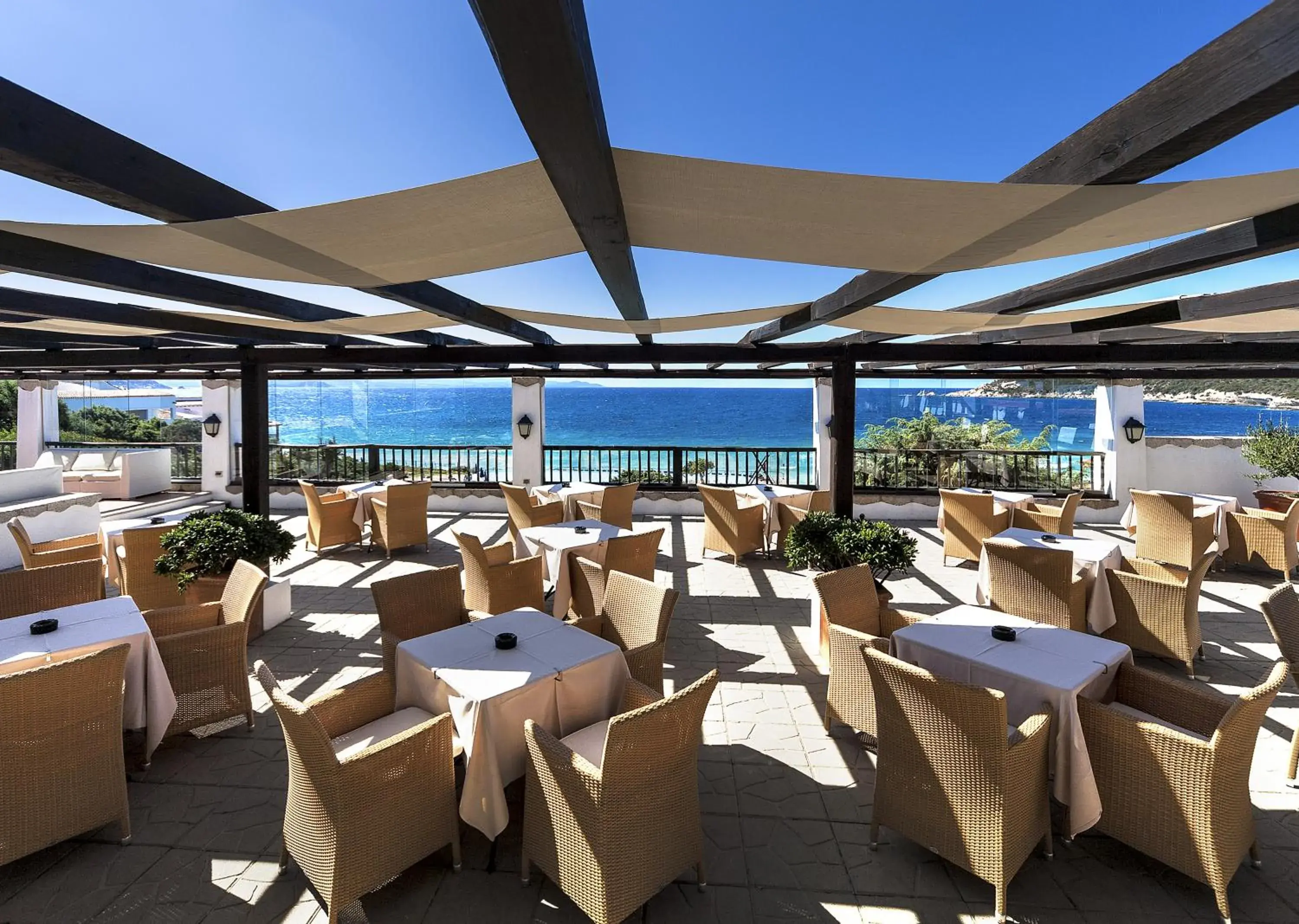 Balcony/Terrace, Restaurant/Places to Eat in Colonna Grand Hotel Capo Testa