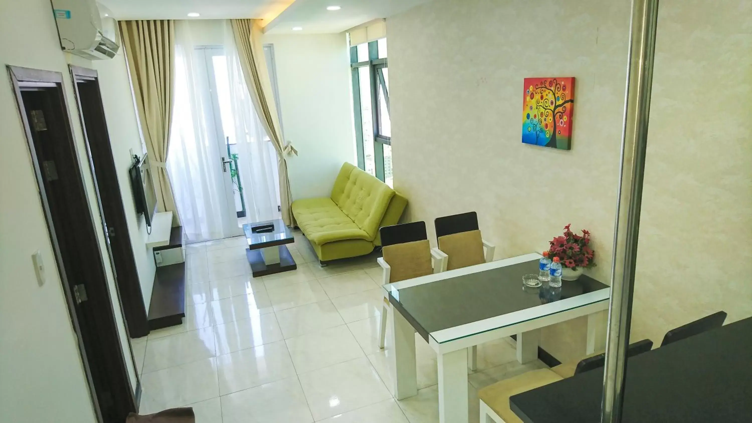 Living room, Seating Area in Gold Ocean Apartment