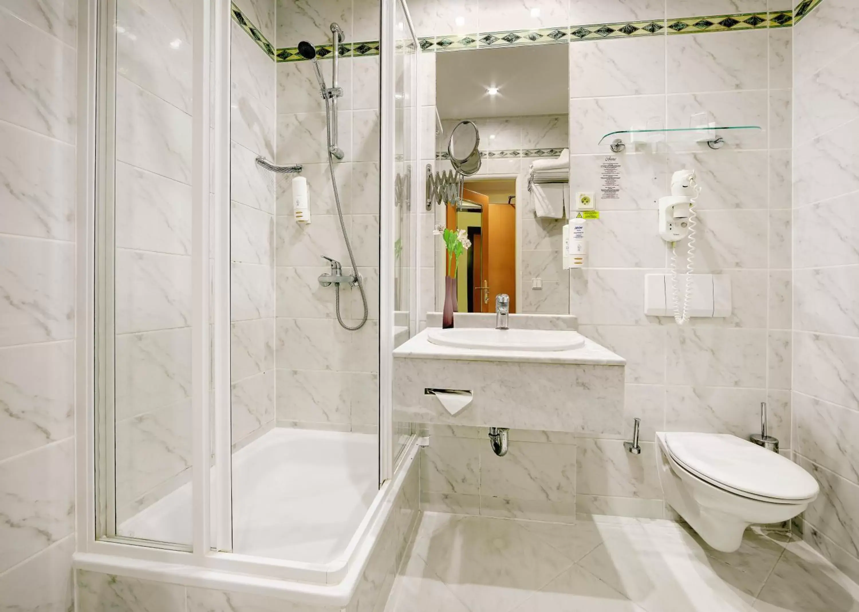 Shower, Bathroom in Ametyst Hotel Praha