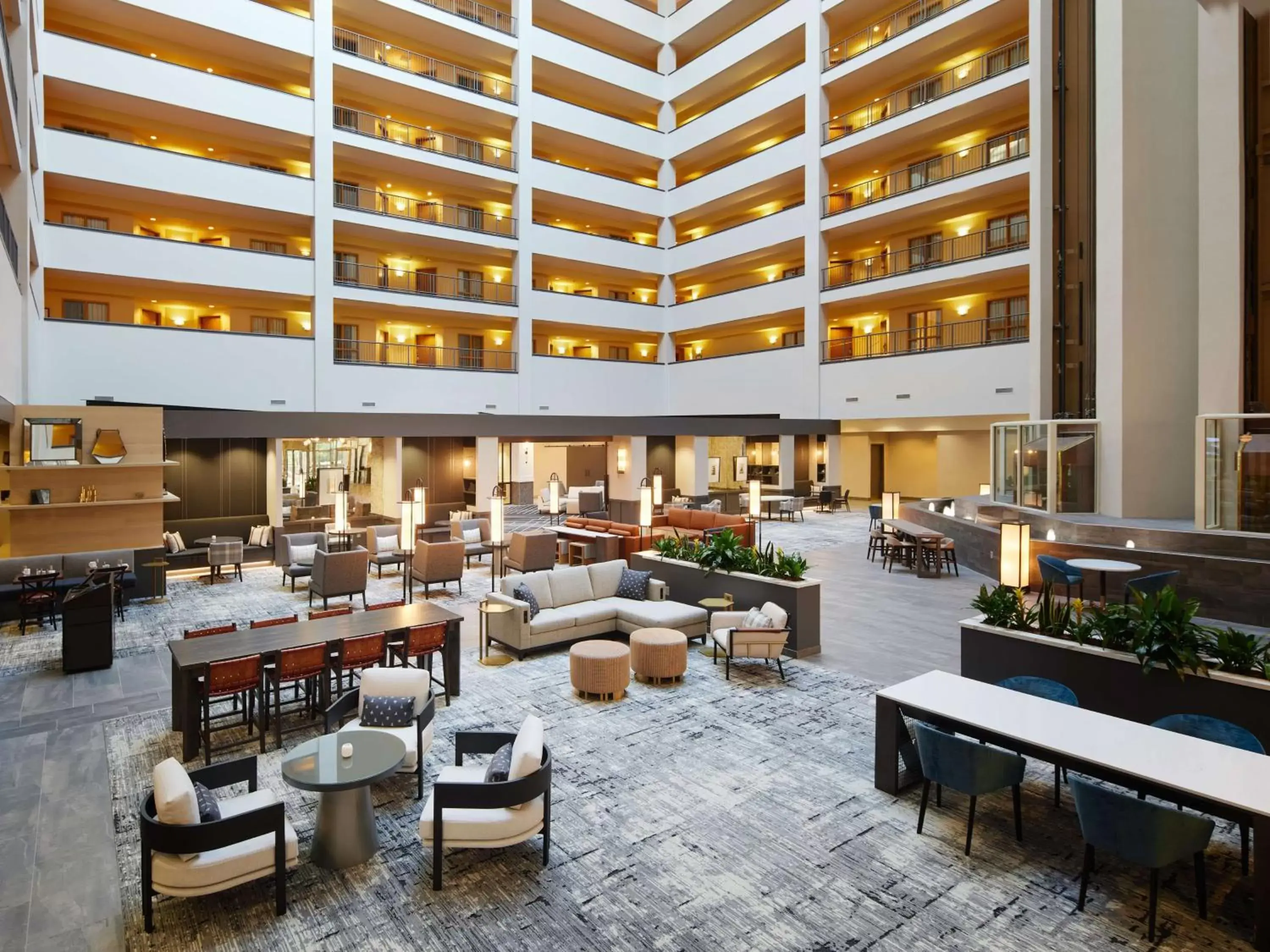 Lobby or reception in Hilton Charlotte Airport Hotel