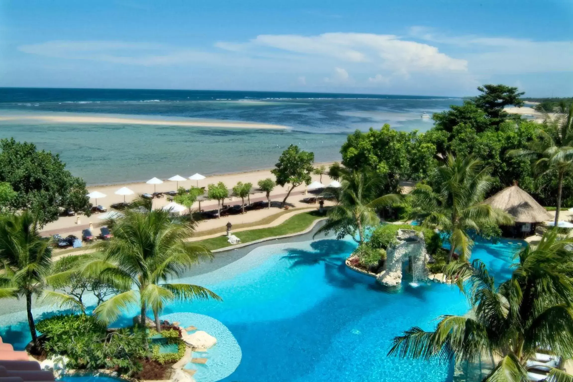 Bird's eye view, Pool View in Hotel Nikko Bali Benoa Beach