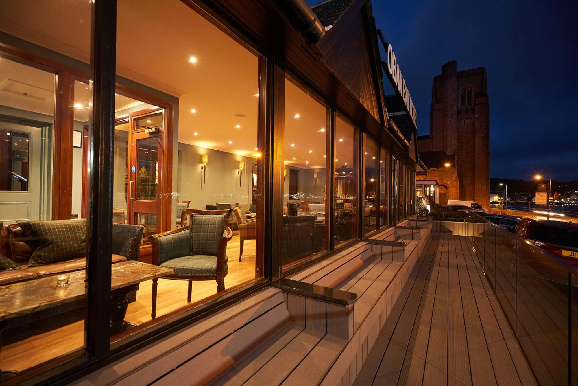 Patio in Oban Bay Hotel