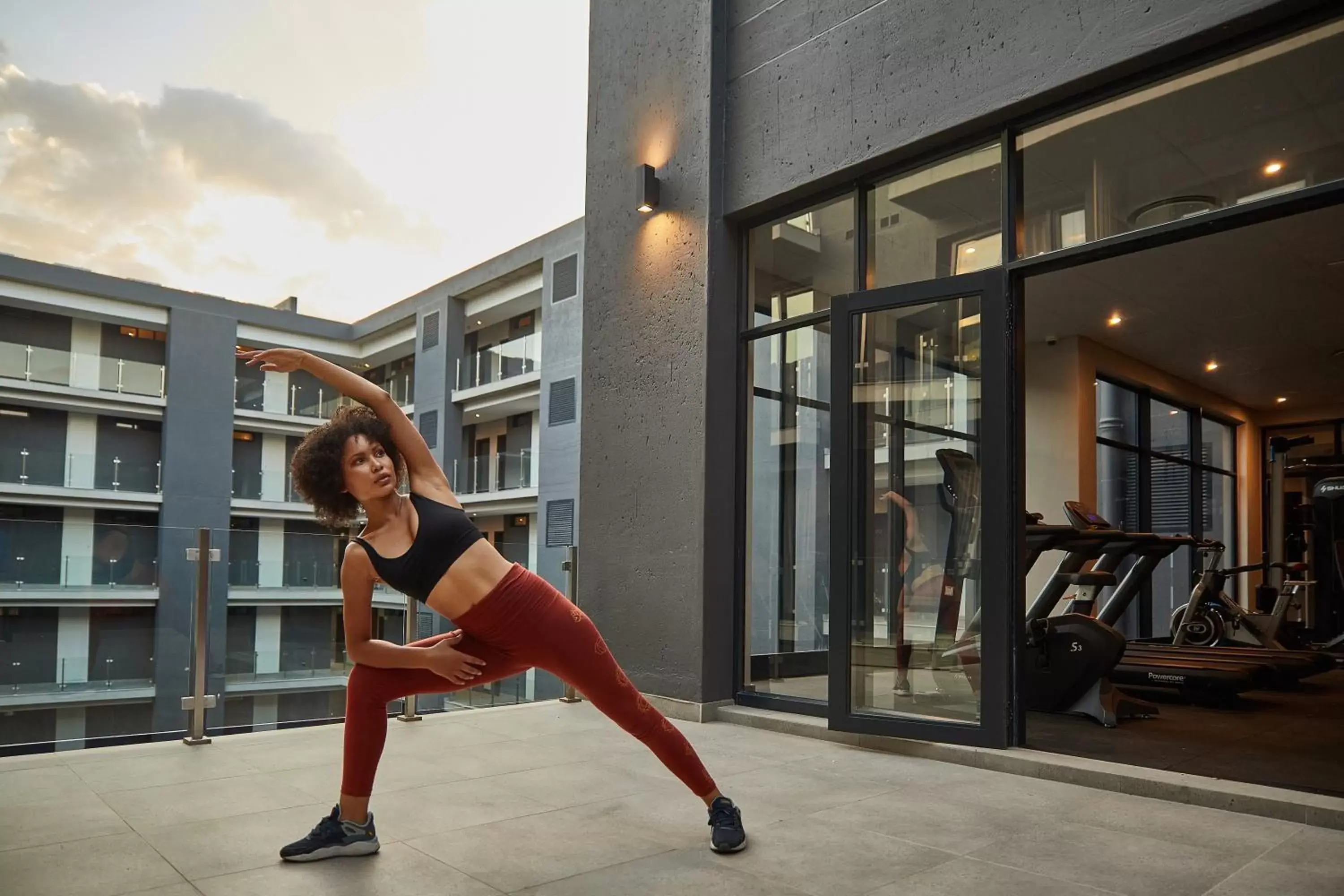 Fitness centre/facilities in The Catalyst Apartment Hotel by NEWMARK