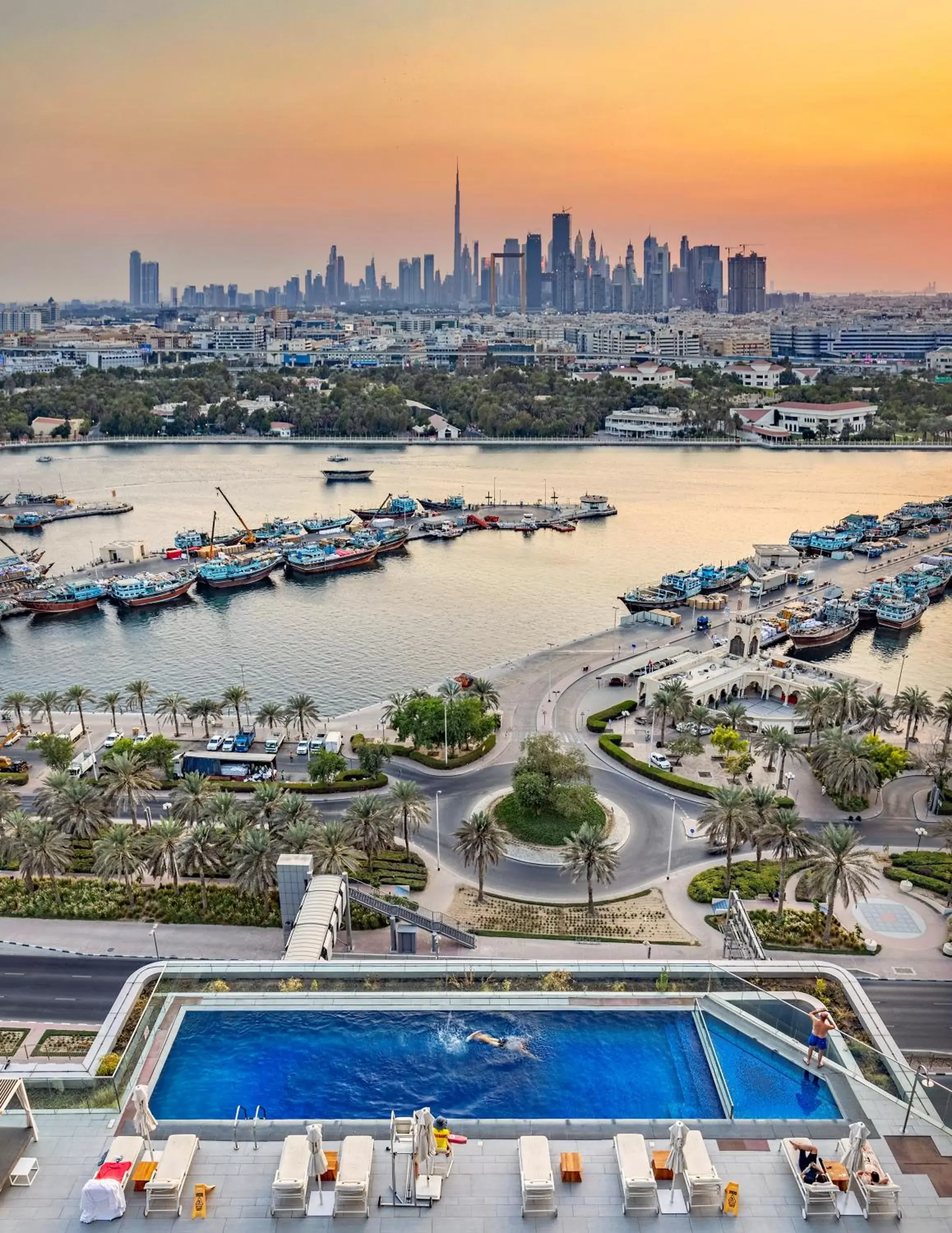 View (from property/room), Pool View in Al Bandar Rotana – Dubai Creek