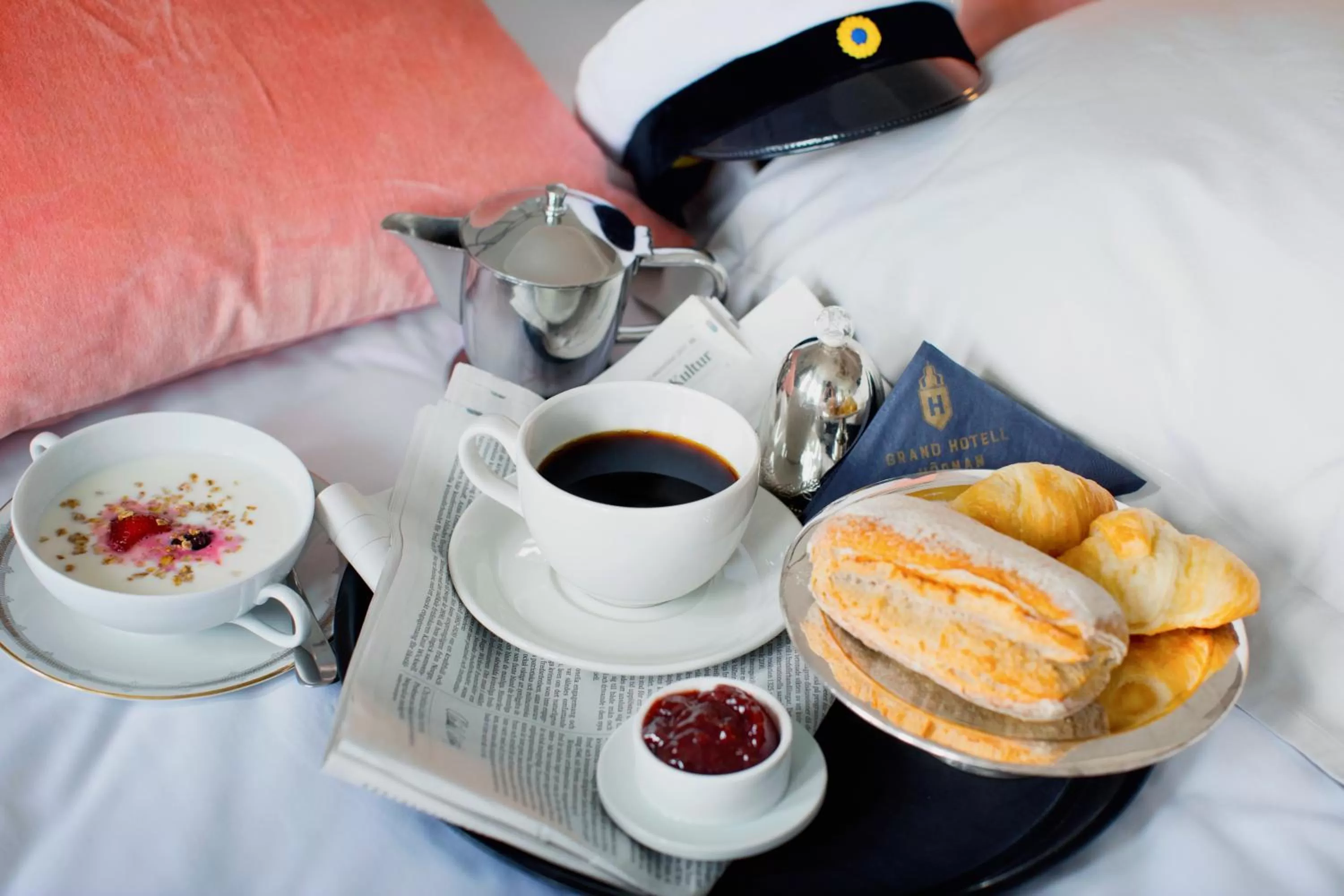 Food close-up, Bed in Grand Hotell Hörnan