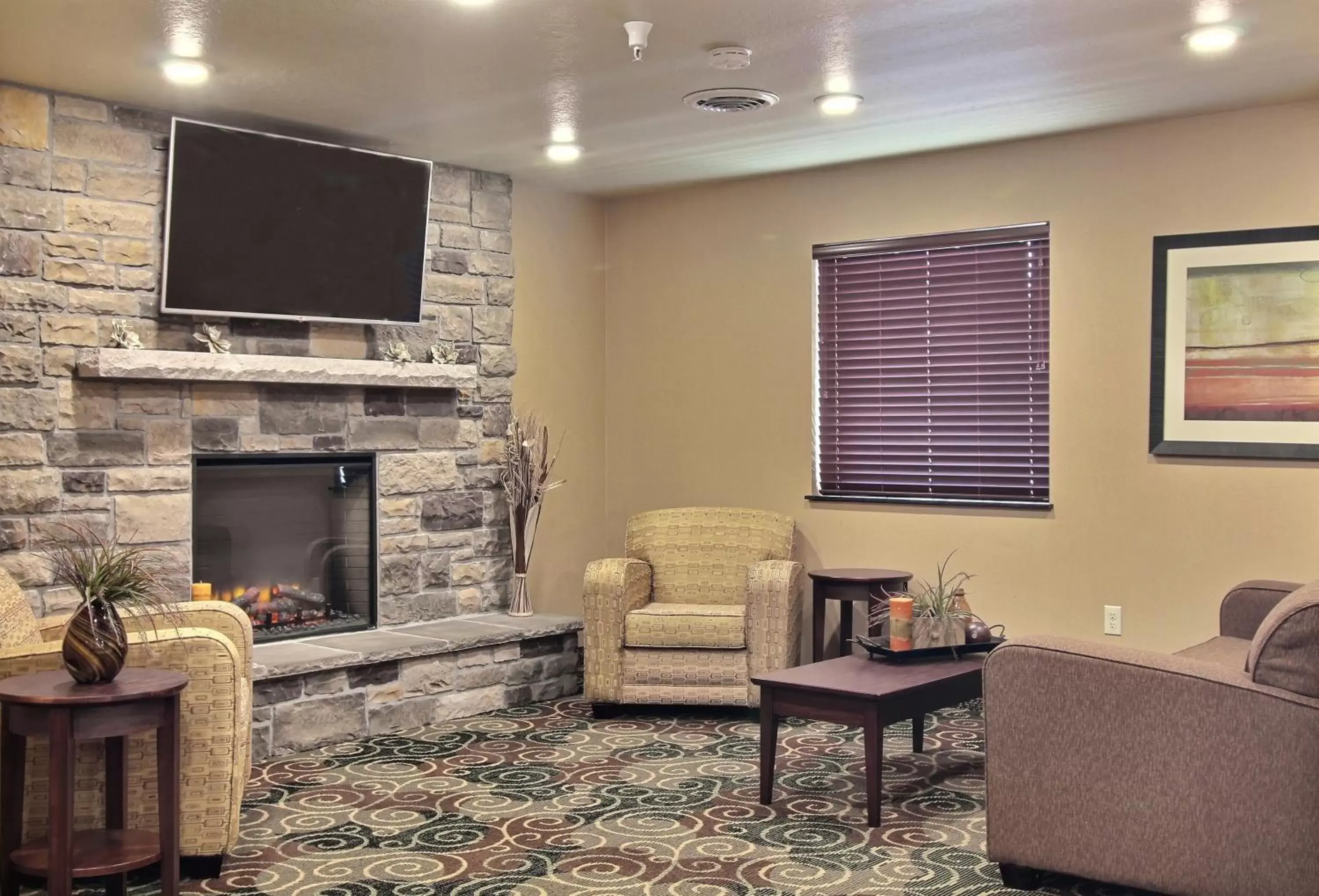 Lobby or reception, Seating Area in Cobblestone Inn & Suites - Linton