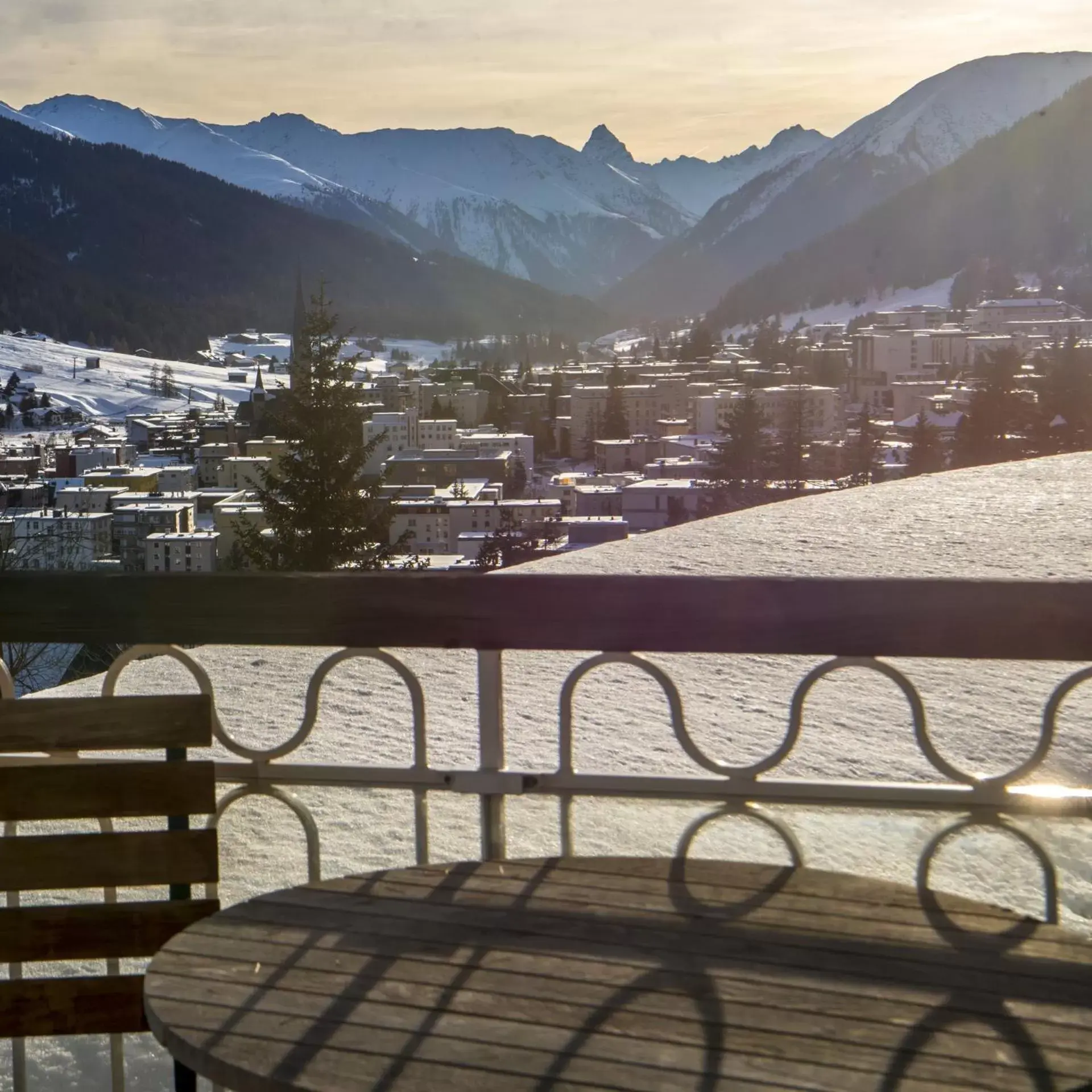 View (from property/room), Balcony/Terrace in Waldhotel & SPA Davos - for body & soul