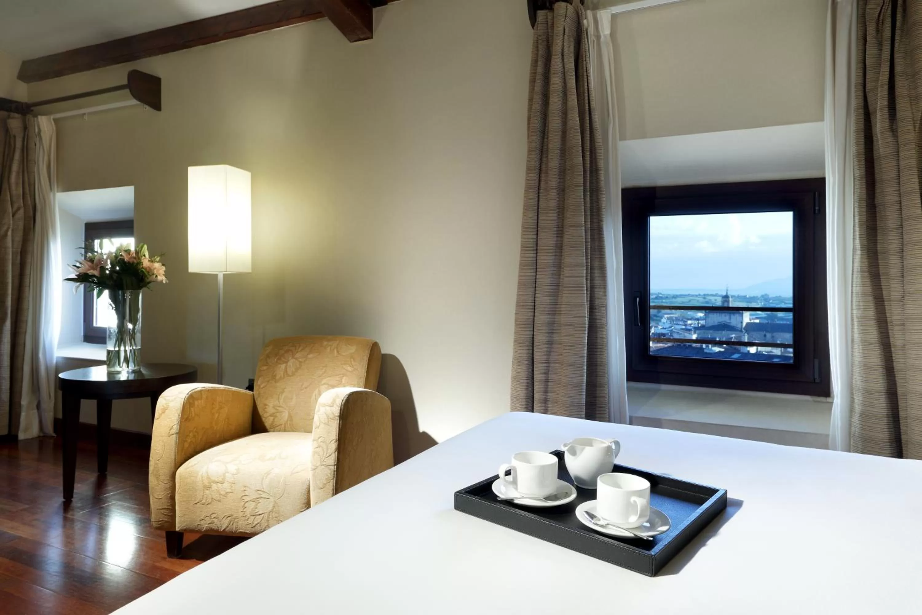 Bed in Eurostars Palacio de Santa Marta