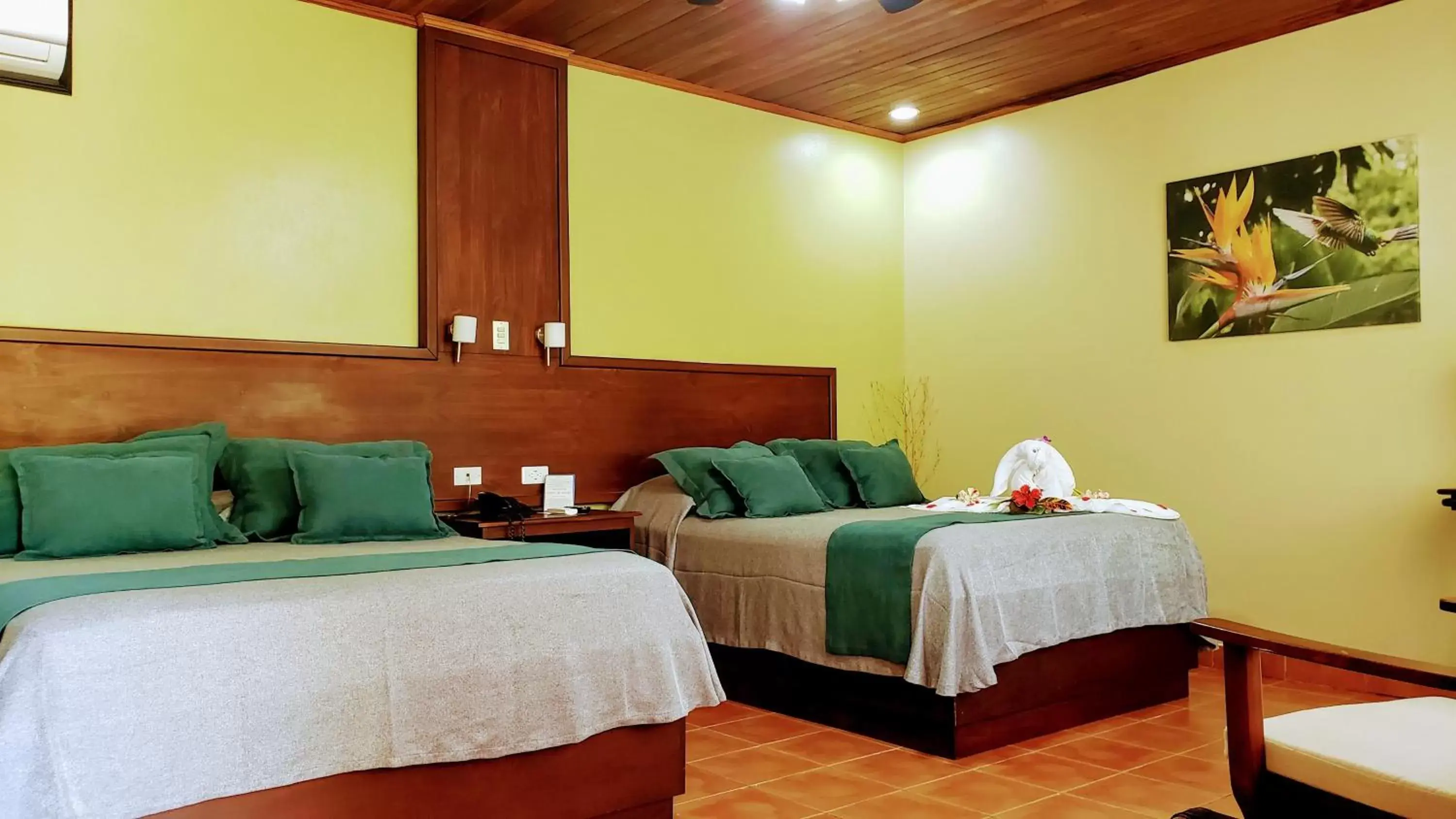 Bed in Volcano Lodge, Hotel & Thermal Experience