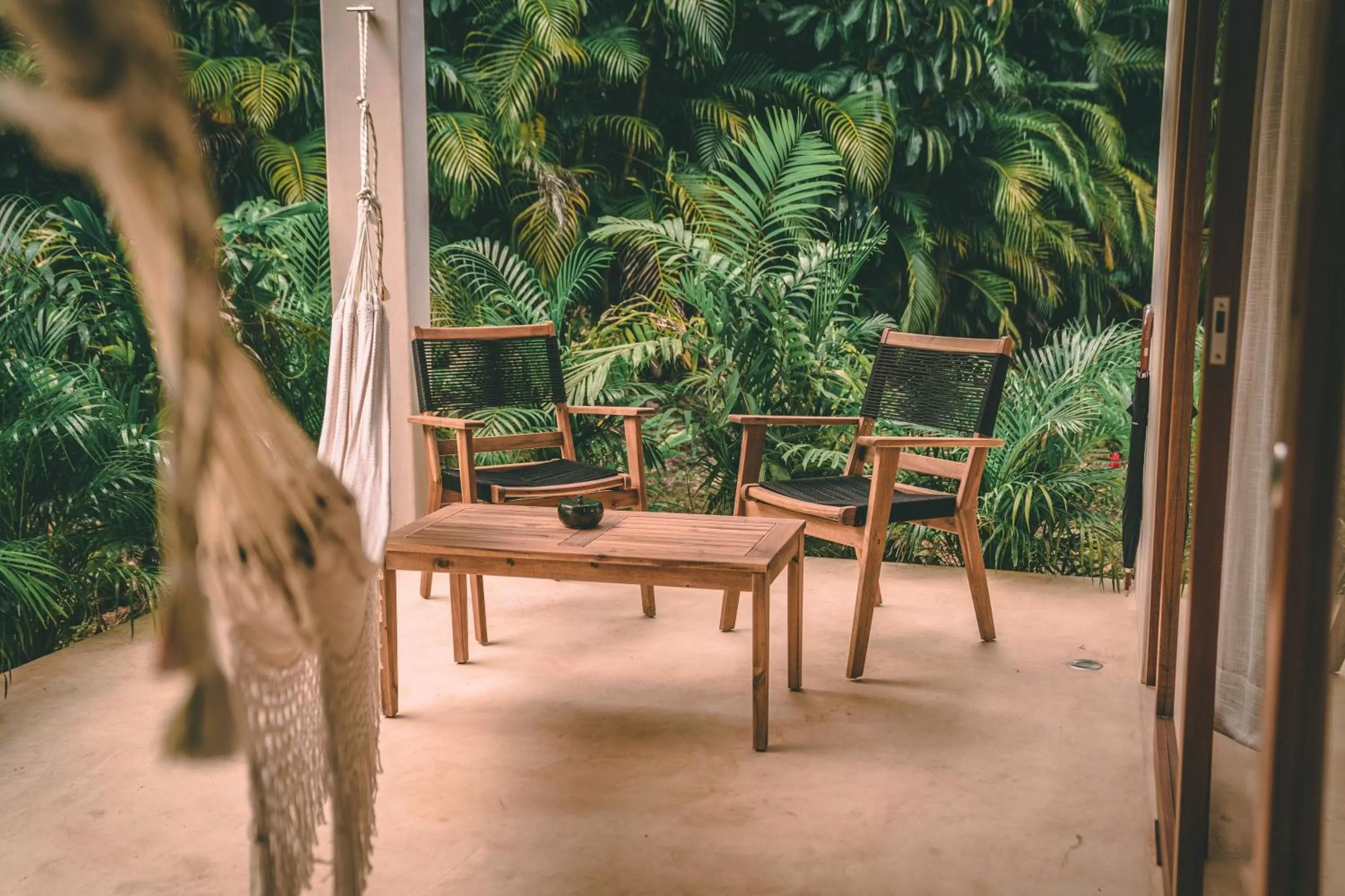 Seating area in Destino Mío Mayan Jungle Retreat