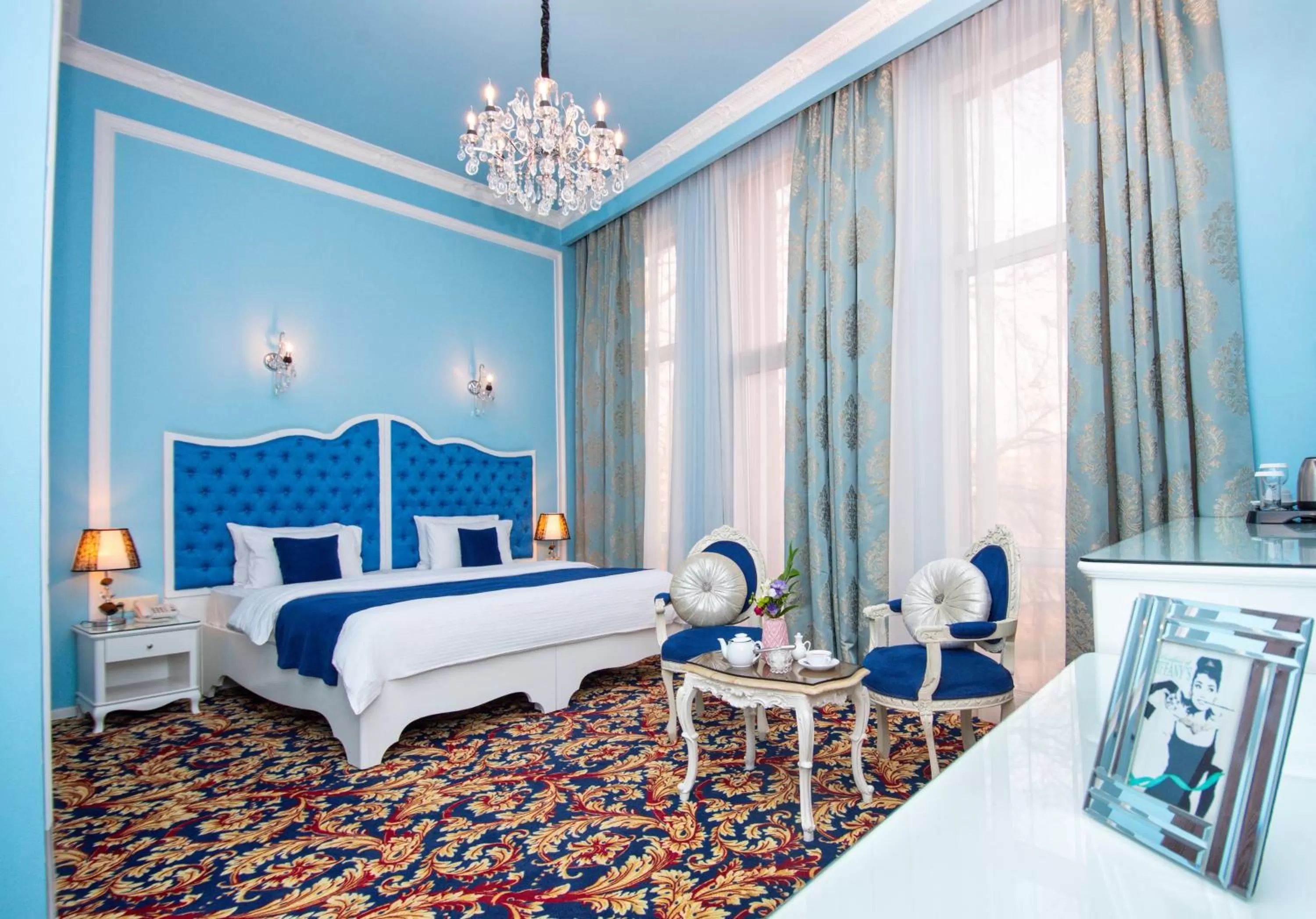 Property building, Bed in River Side Hotel Tbilisi