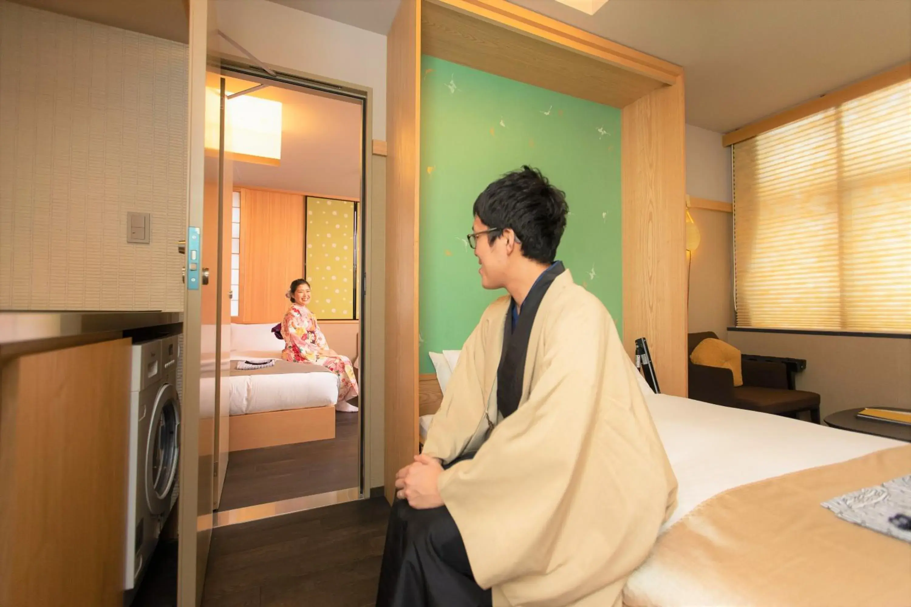 Bed in Gozan Hotel & Serviced Apartment Higashiyama Sanjo