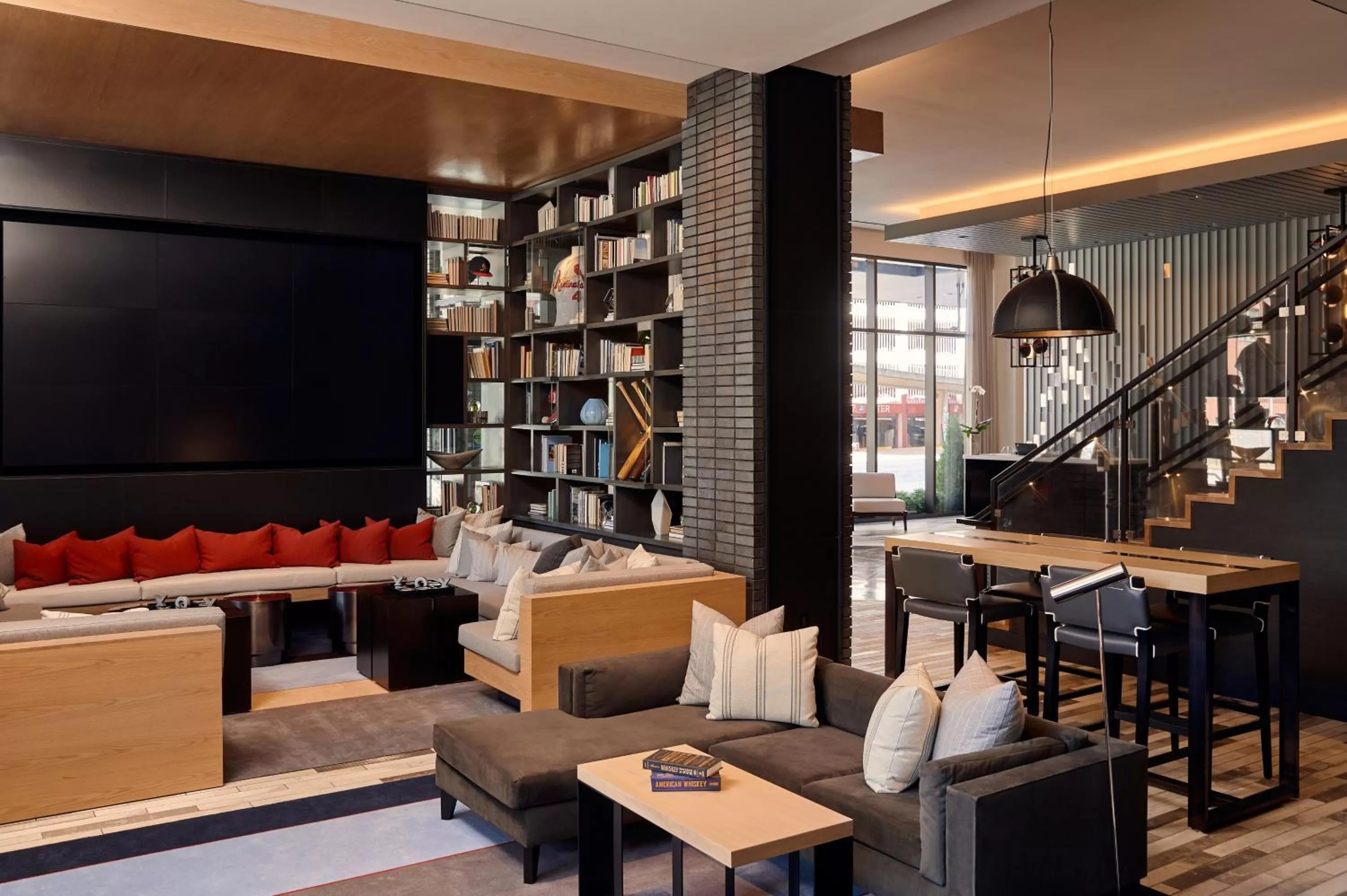 Communal lounge/ TV room in Live! by Loews - St. Louis