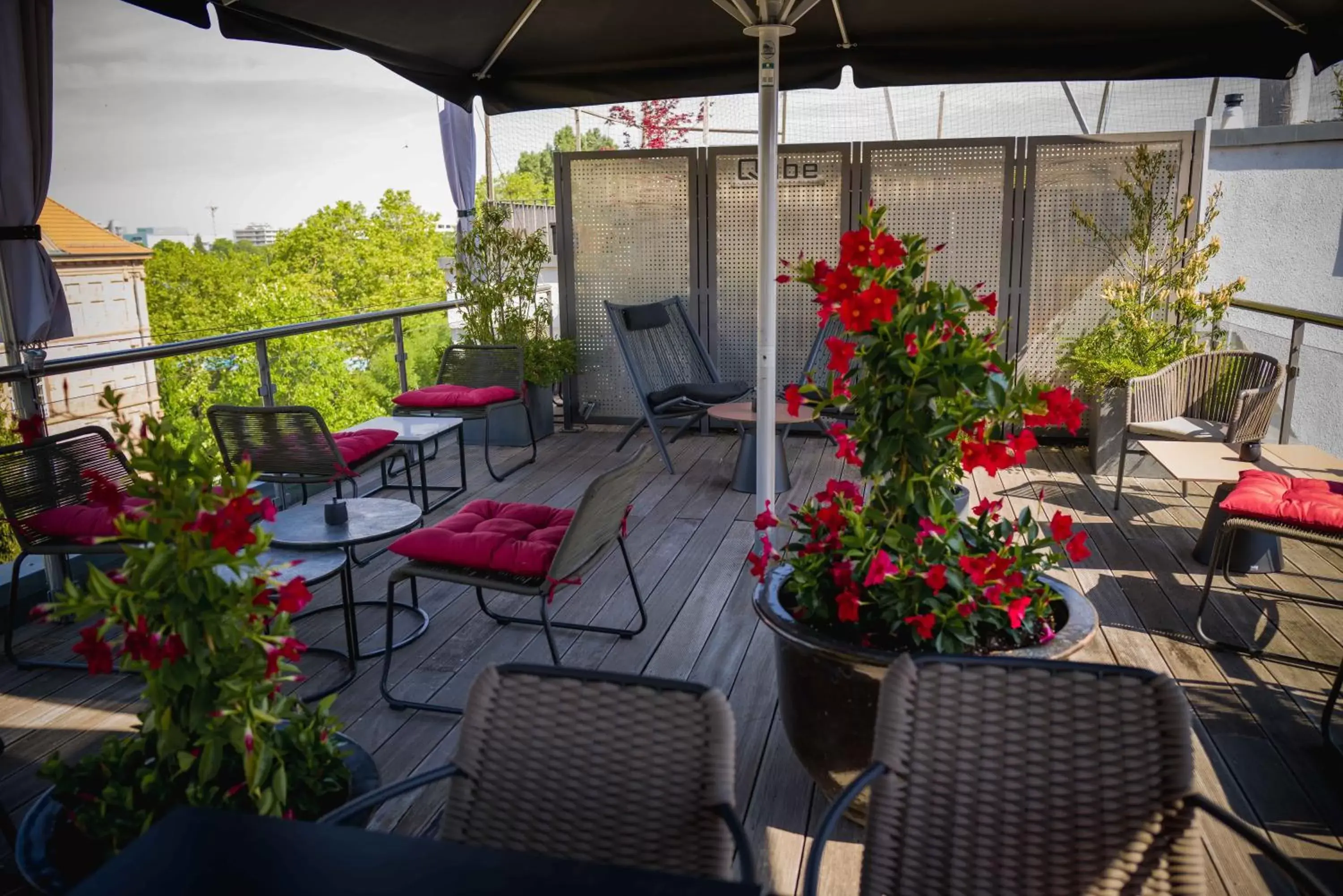 Balcony/Terrace in Qube Hotel Bergheim