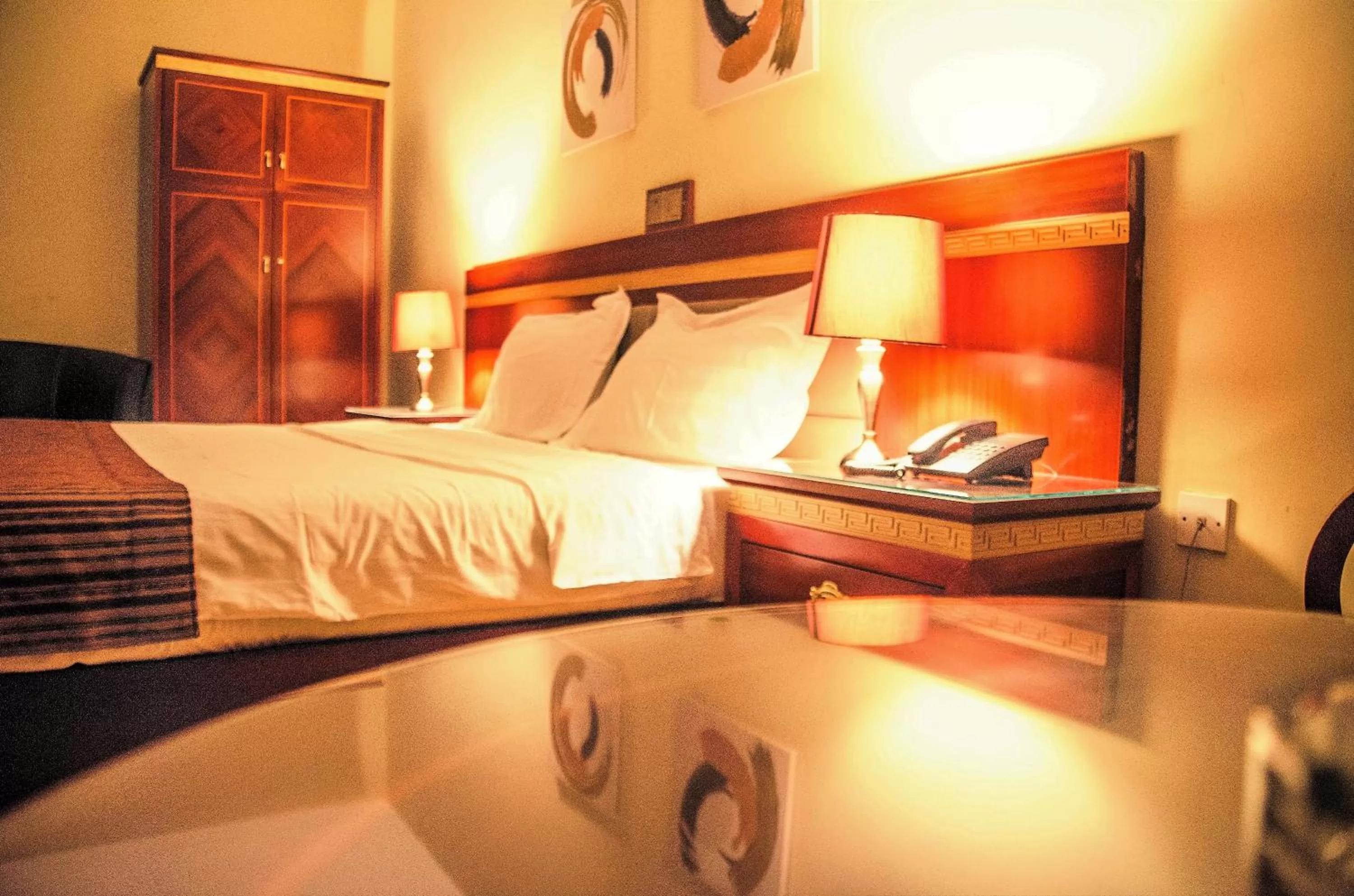 Bed in Hotel Rosebud