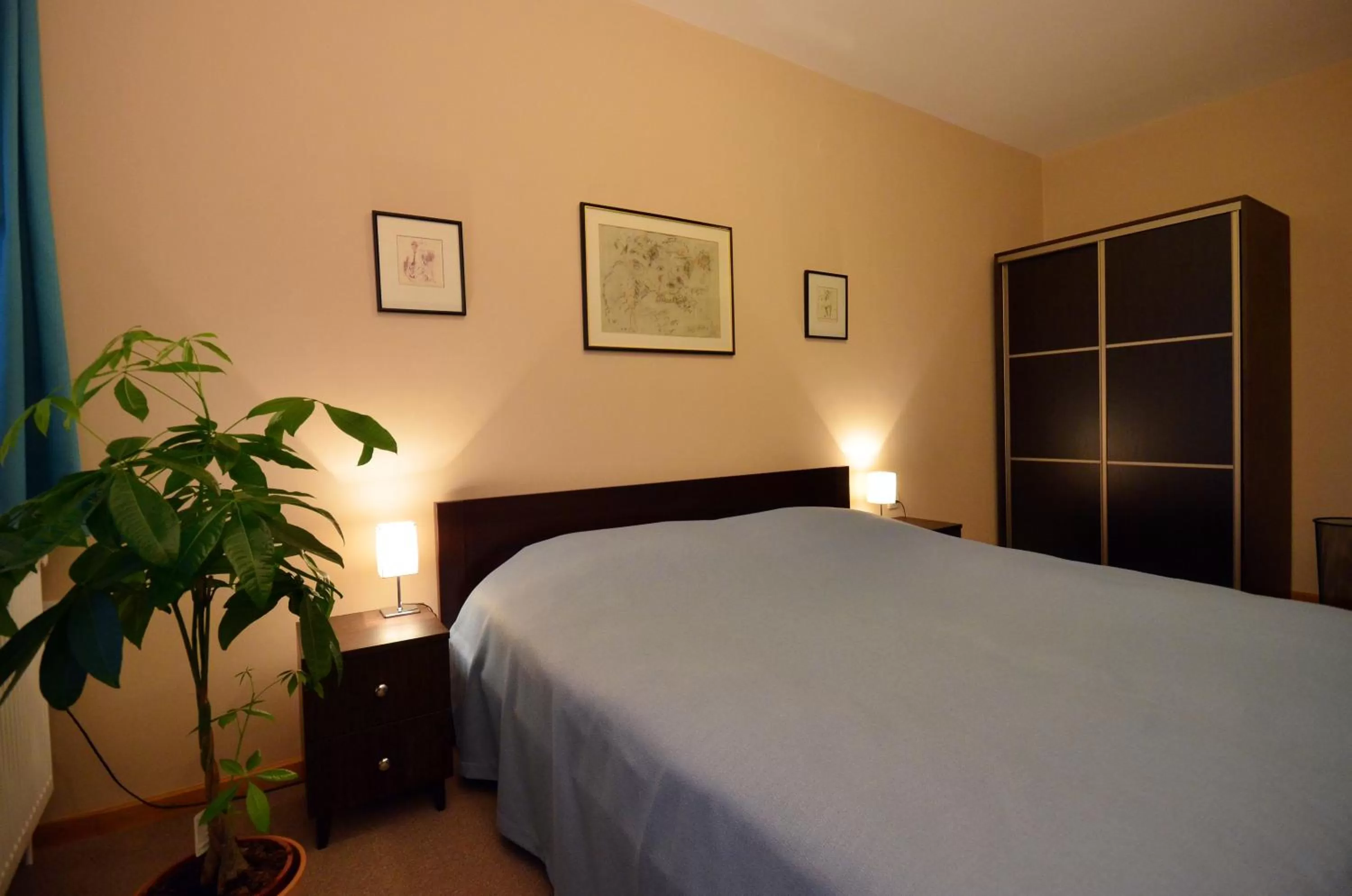 Bed in Art Garni Hotel