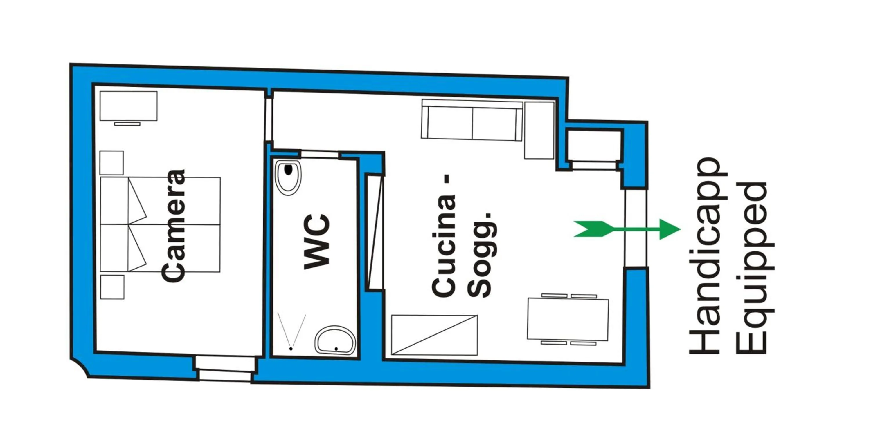 Floor plan in Residence Casprini da Omero