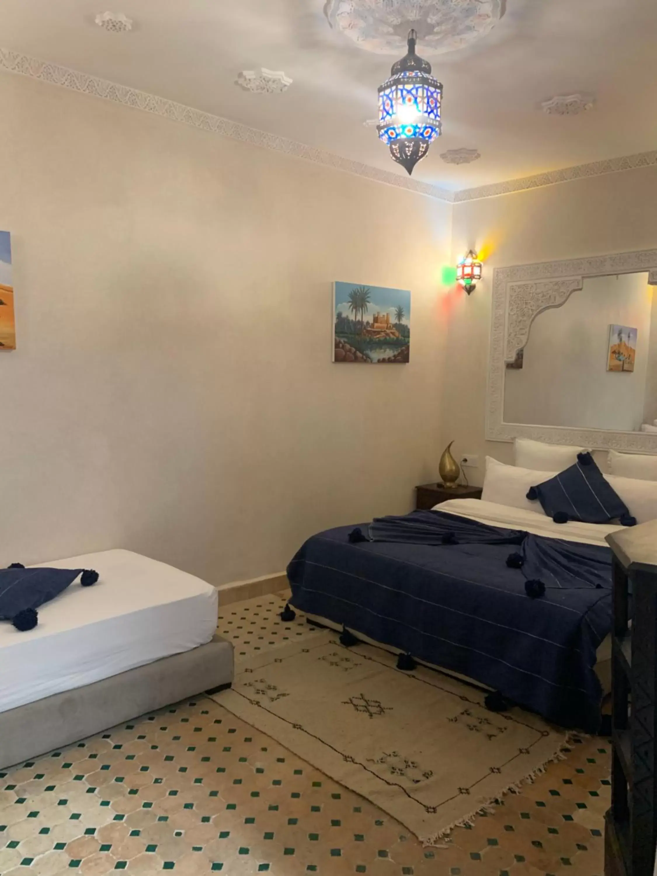 Bed in Riad Ghali Hotel & SPA