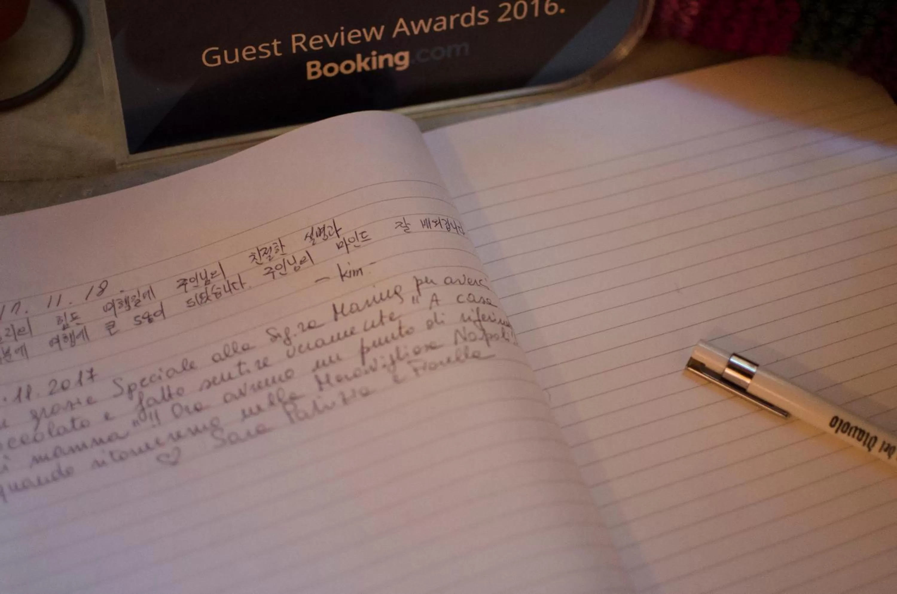 Certificate/Award in A Casa di Mamma