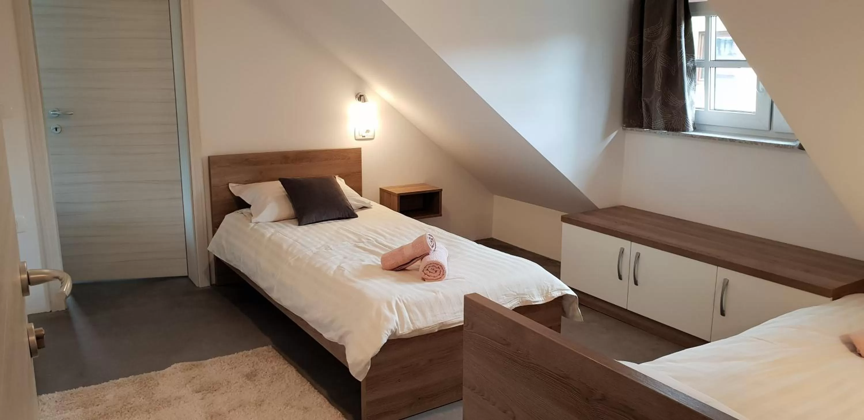 Bedroom, Bed in Resort Vidmar near Bled - rooms Vidmar