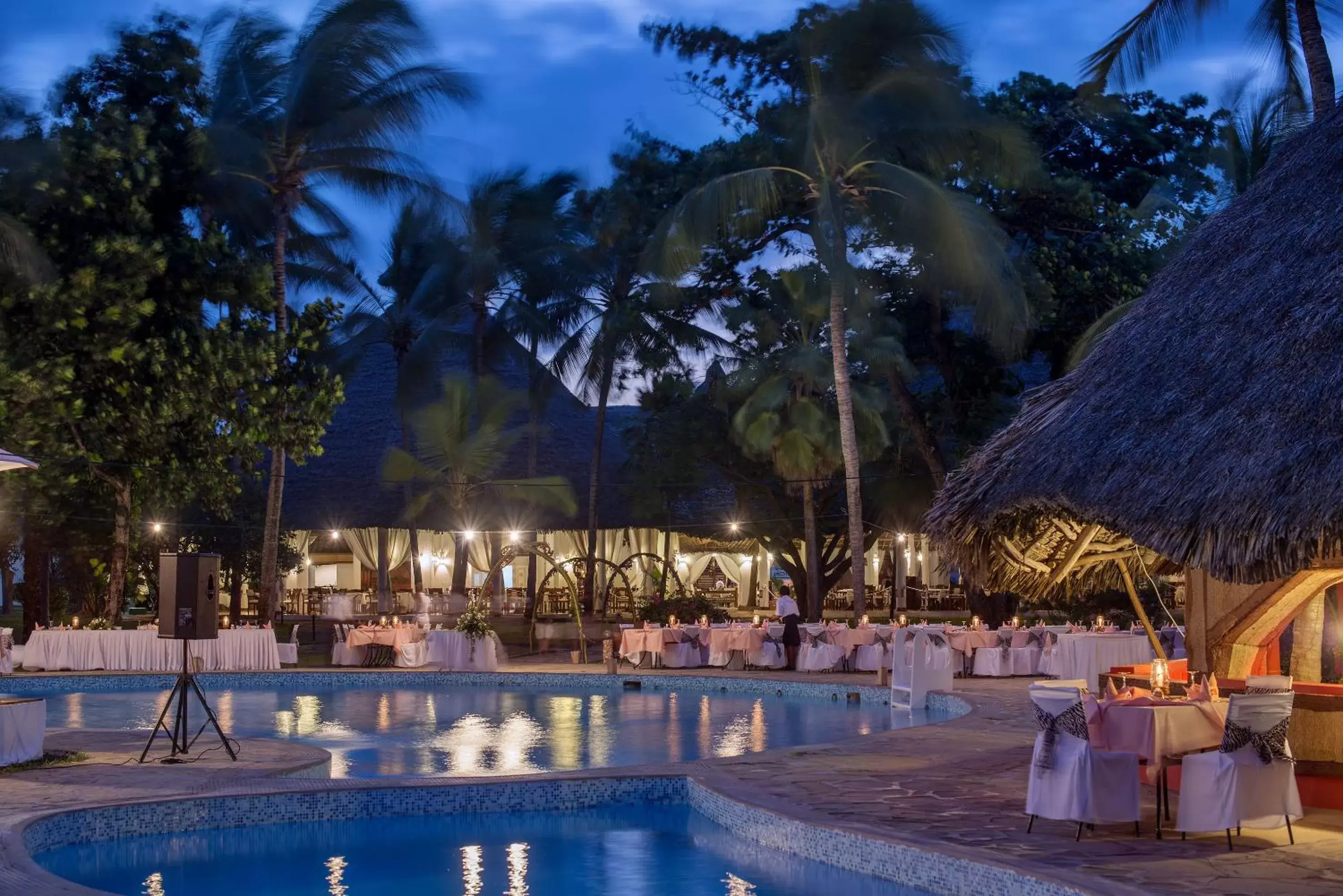 Night, Swimming Pool in Sandies Tropical Village