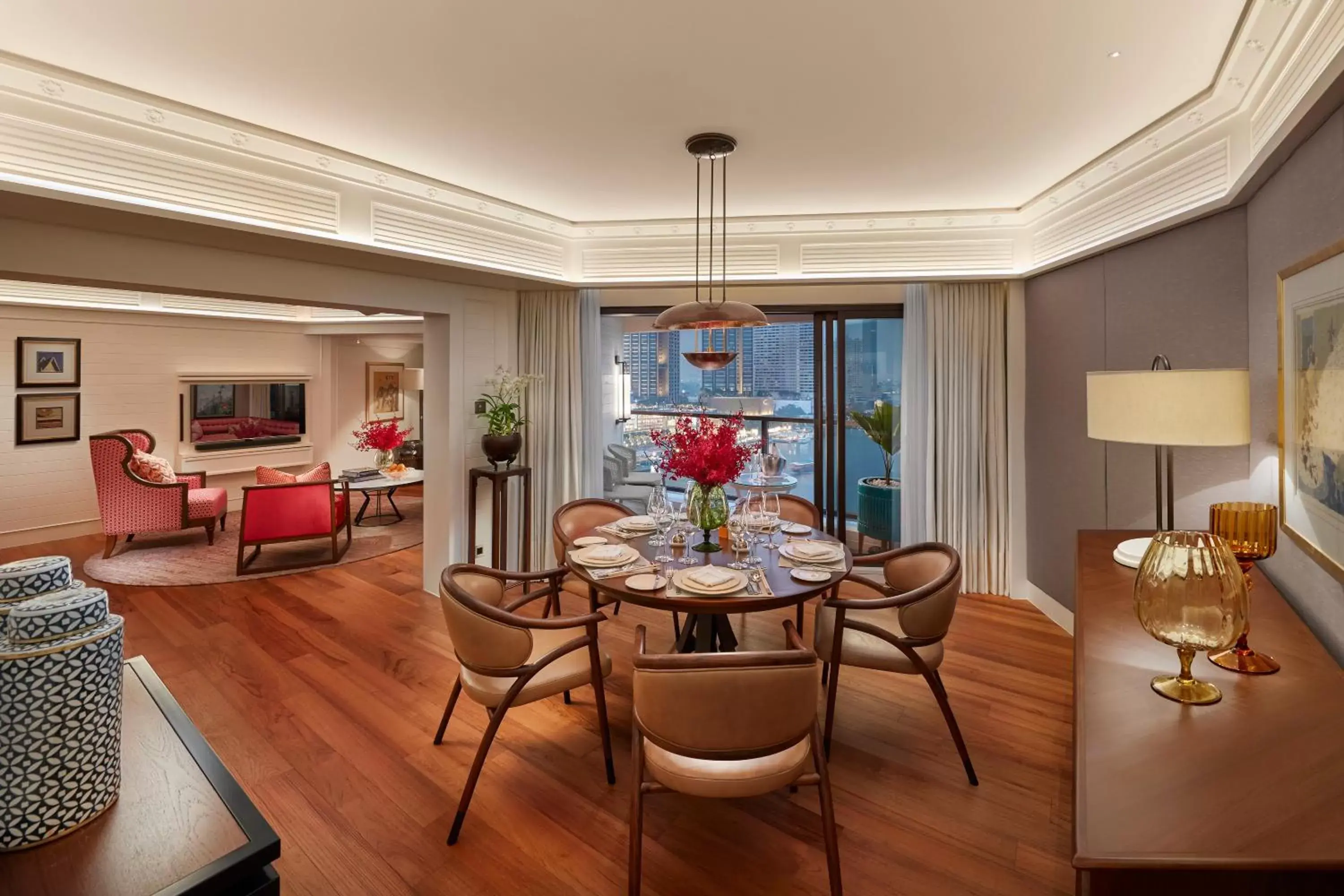 Living room, Dining Area in Mandarin Oriental Bangkok - SHA Extra Plus