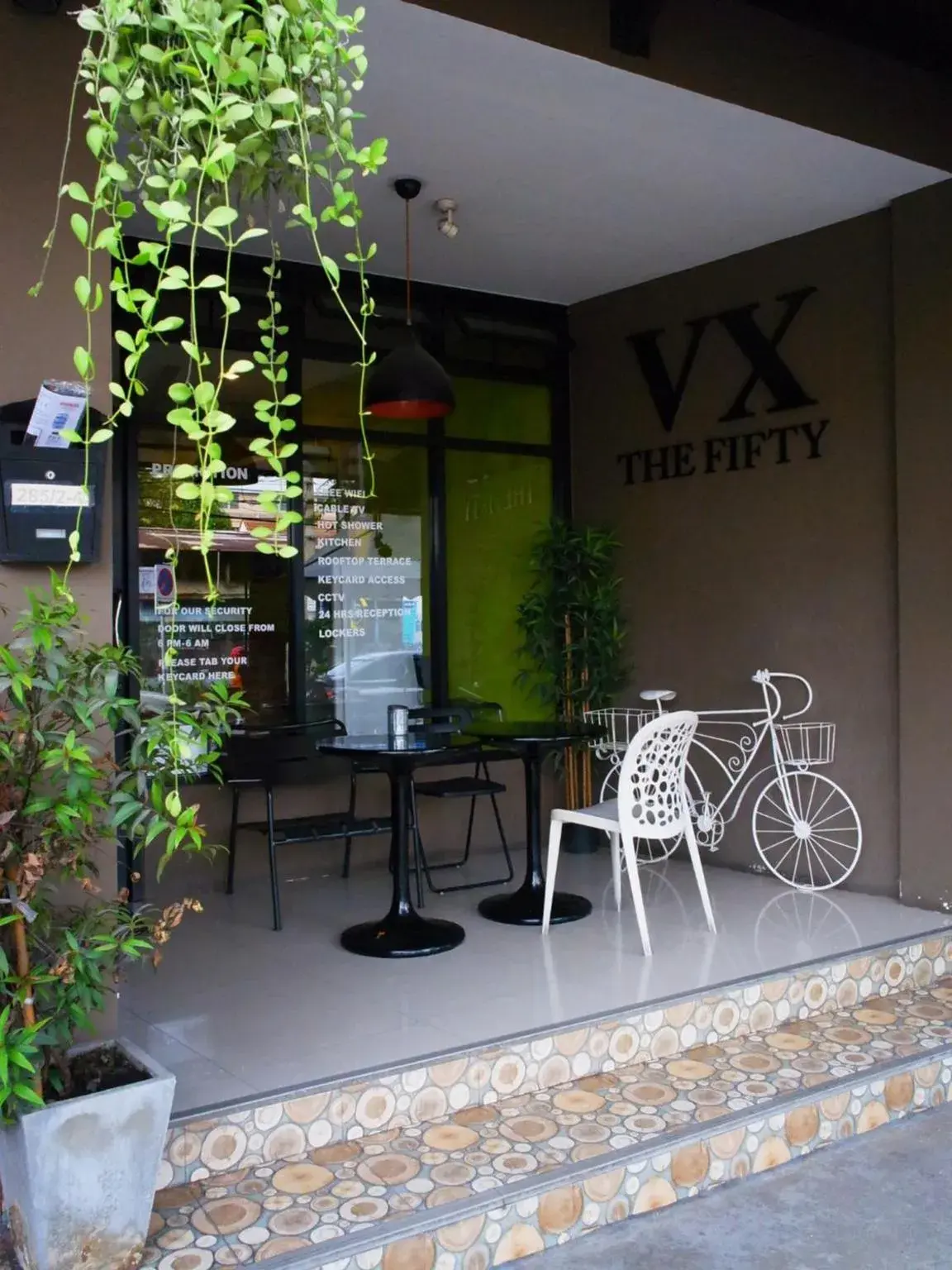 Facade/entrance in VX The Fifty Hostel
