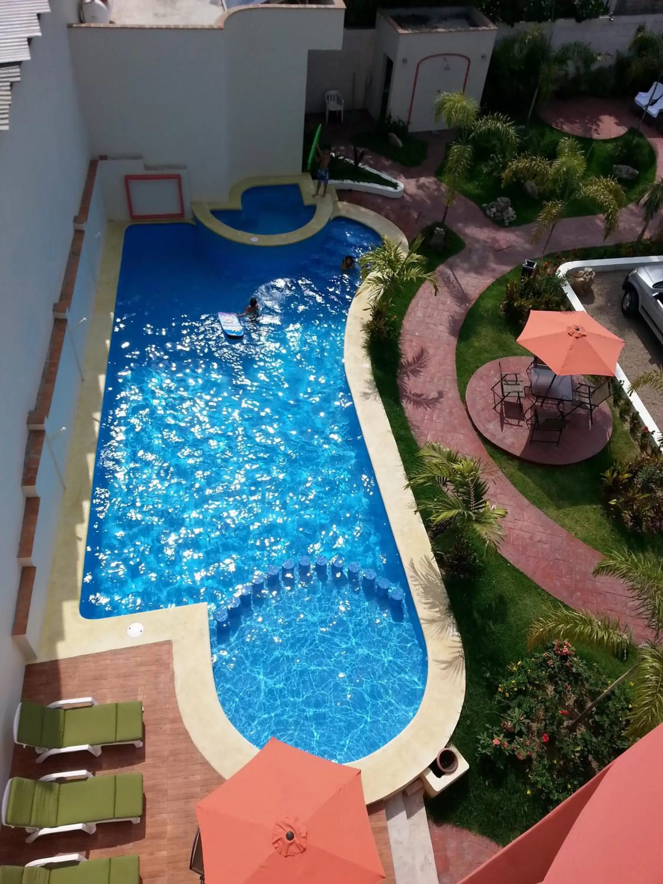 Bird's eye view, Pool View in Hotel y Suites Los Encantos