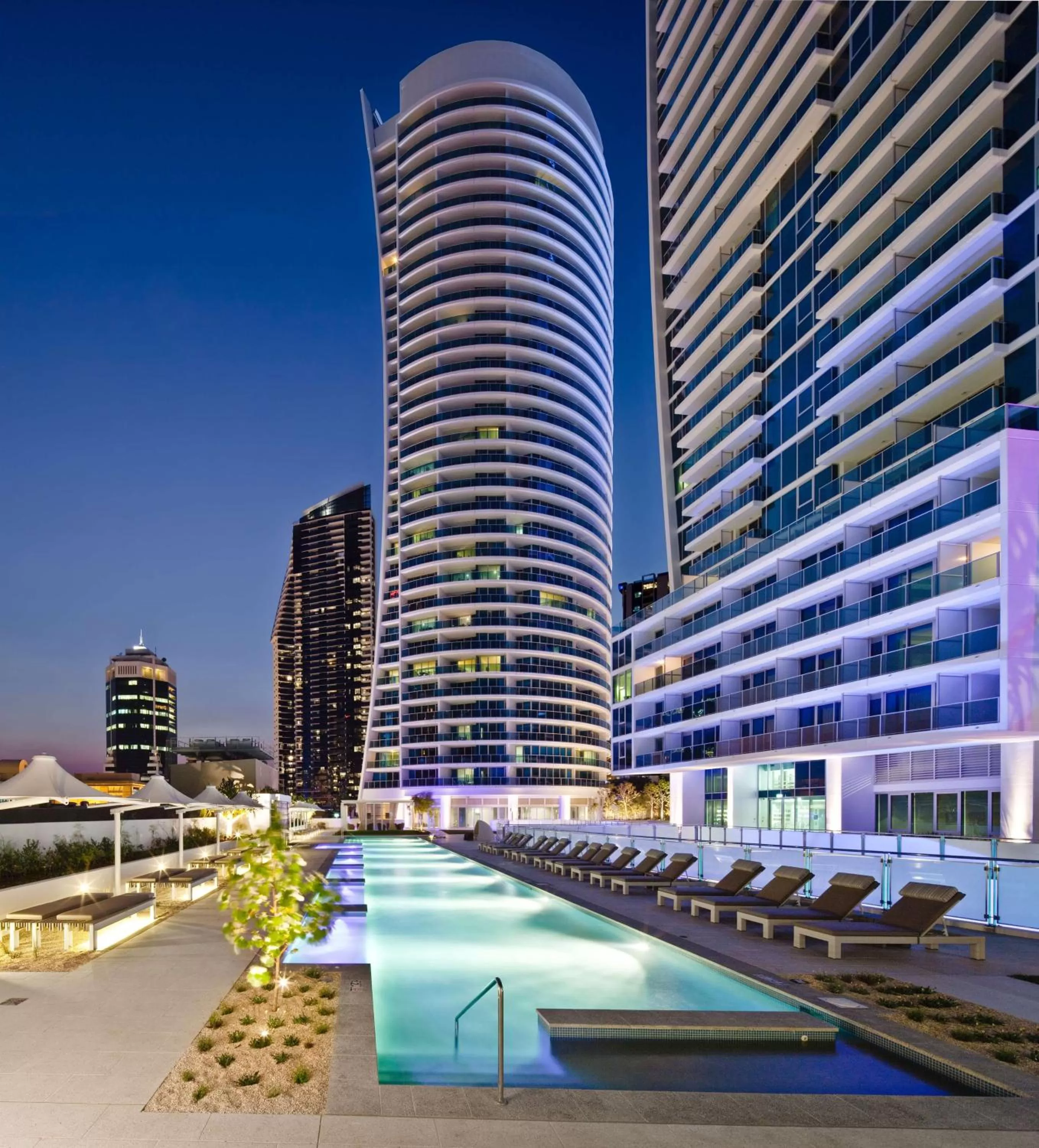 Pool view in Hilton Surfers Paradise Hotel & Residences