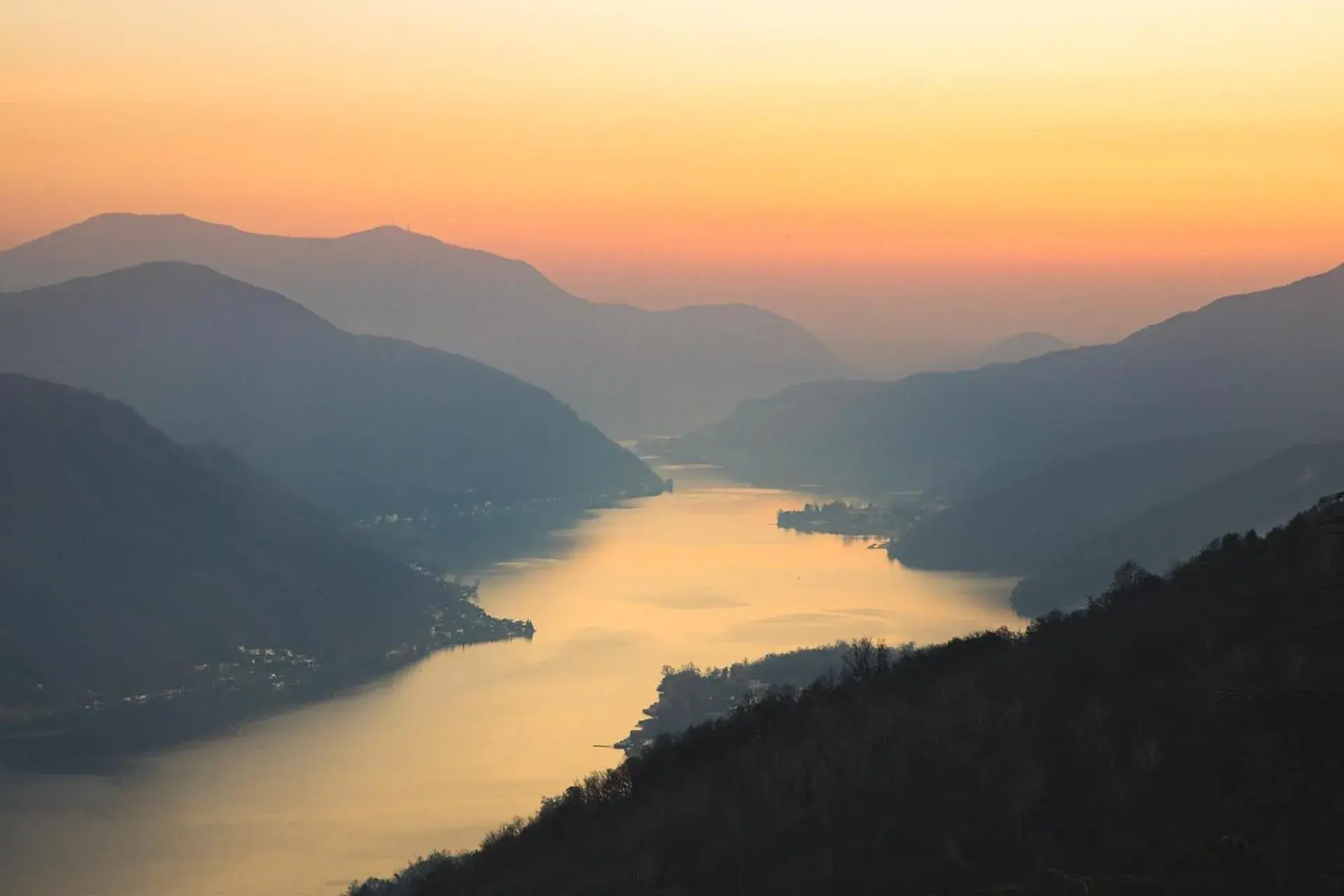 Natural landscape, Sunrise/Sunset in Kurhaus Cademario Hotel & DOT Spa - Ticino Hotels Group