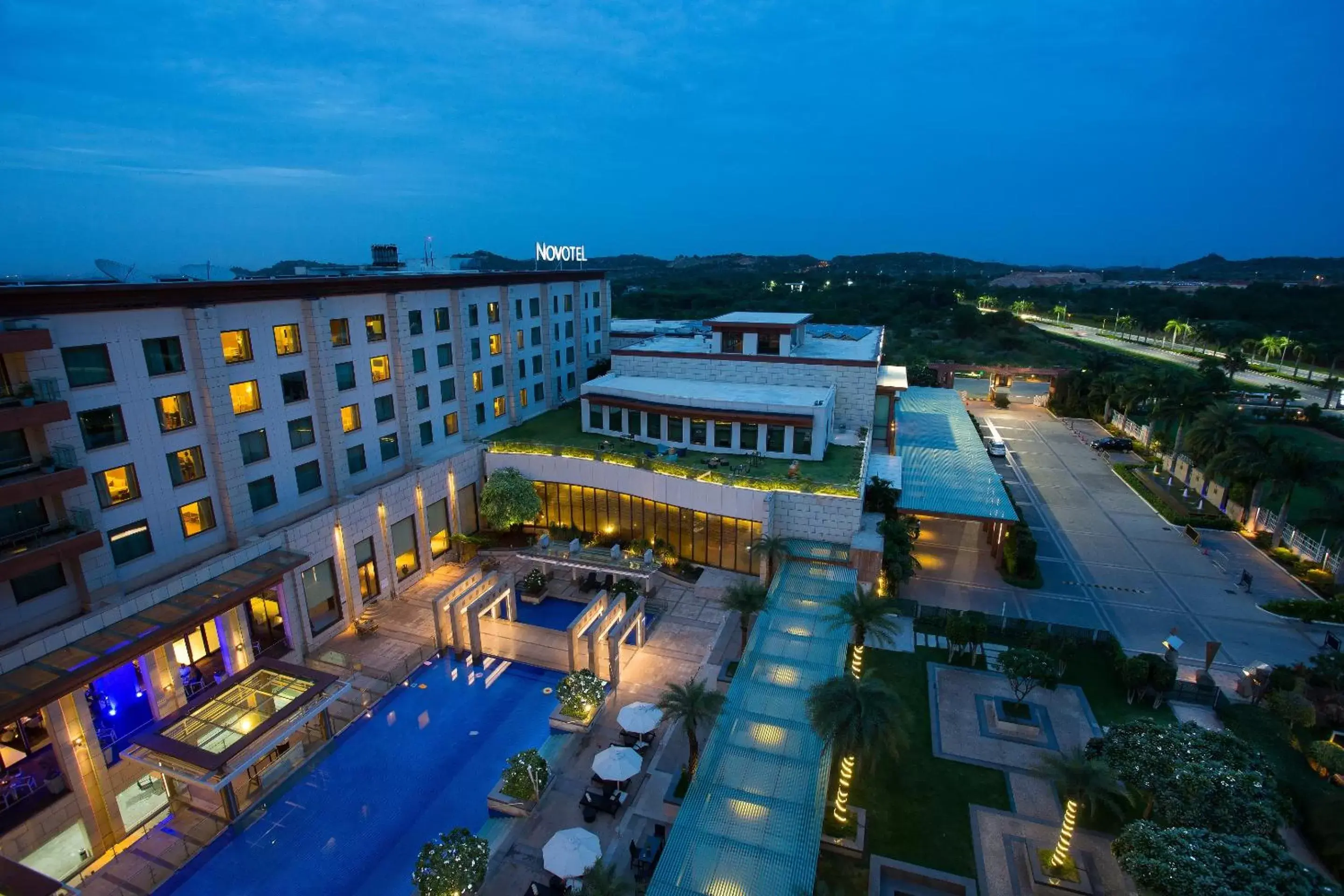 View (from property/room), Bird's-eye View in Novotel Hyderabad Airport